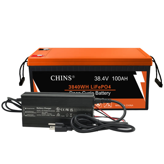 CHINS Bluetooth LiFePO4 Smart 48V 100AH Lithium Battery+48V 10A Lithiu –  CHINS-Battery