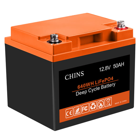 Solarbatterie 12V 50AH 640WH LiFePO4 Batterie