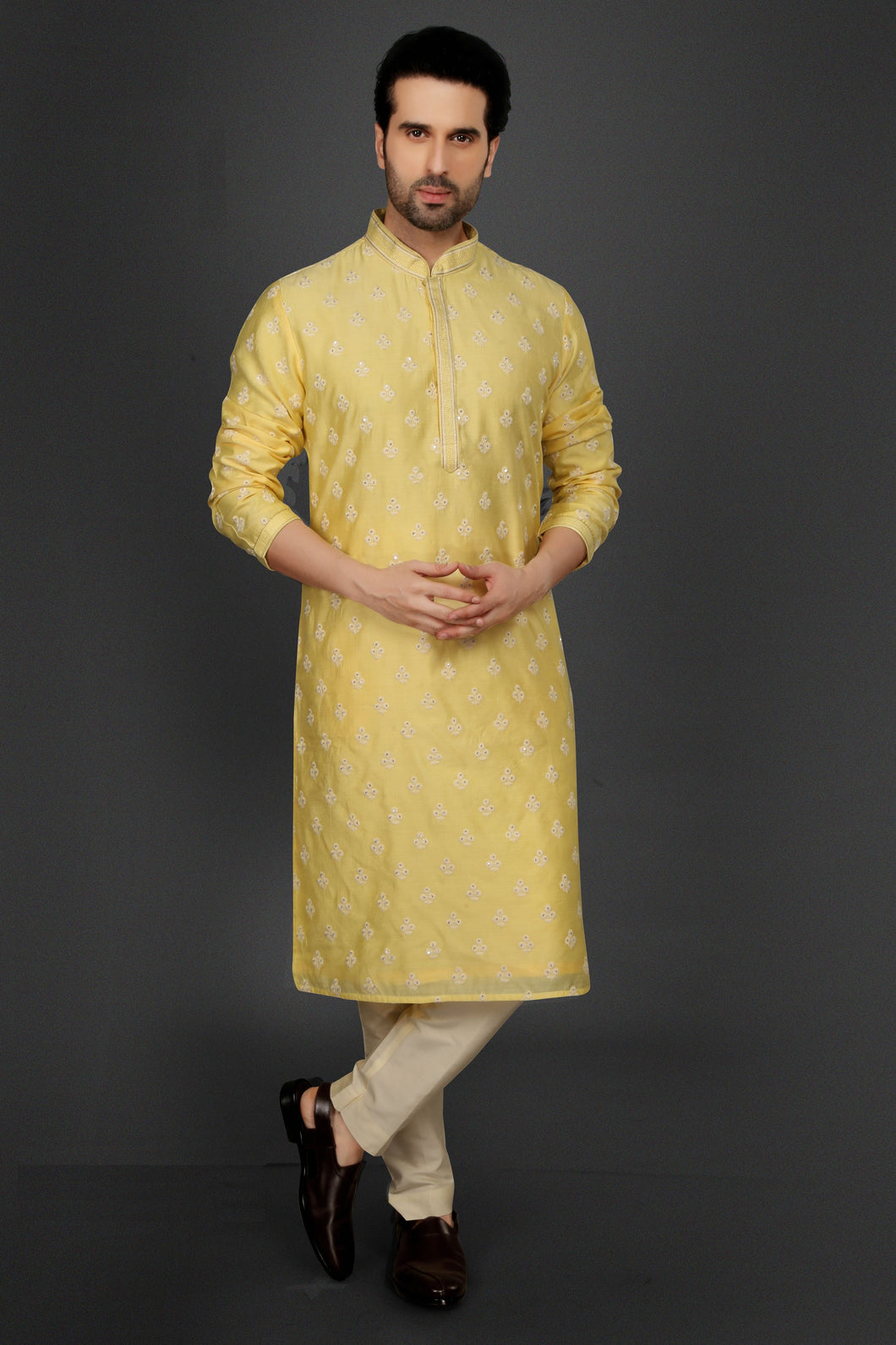 YELLOW KURTA FOR HALDI FUNCTION – Sachin's