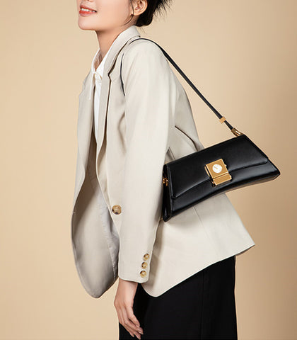 Lady carrying Olivia Baguette Bag