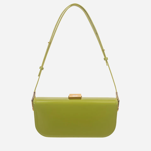 bold green baguette bag