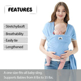 Baby Wrap Carrier - Baby Blue