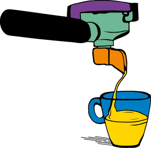 Une tasse qui se rempli de café