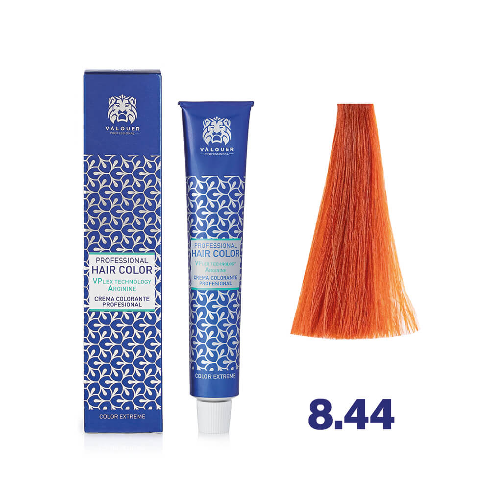 Crema Colorante Vplex 8.44 Rubio Claro Cobrizo Intenso - 60 Ml