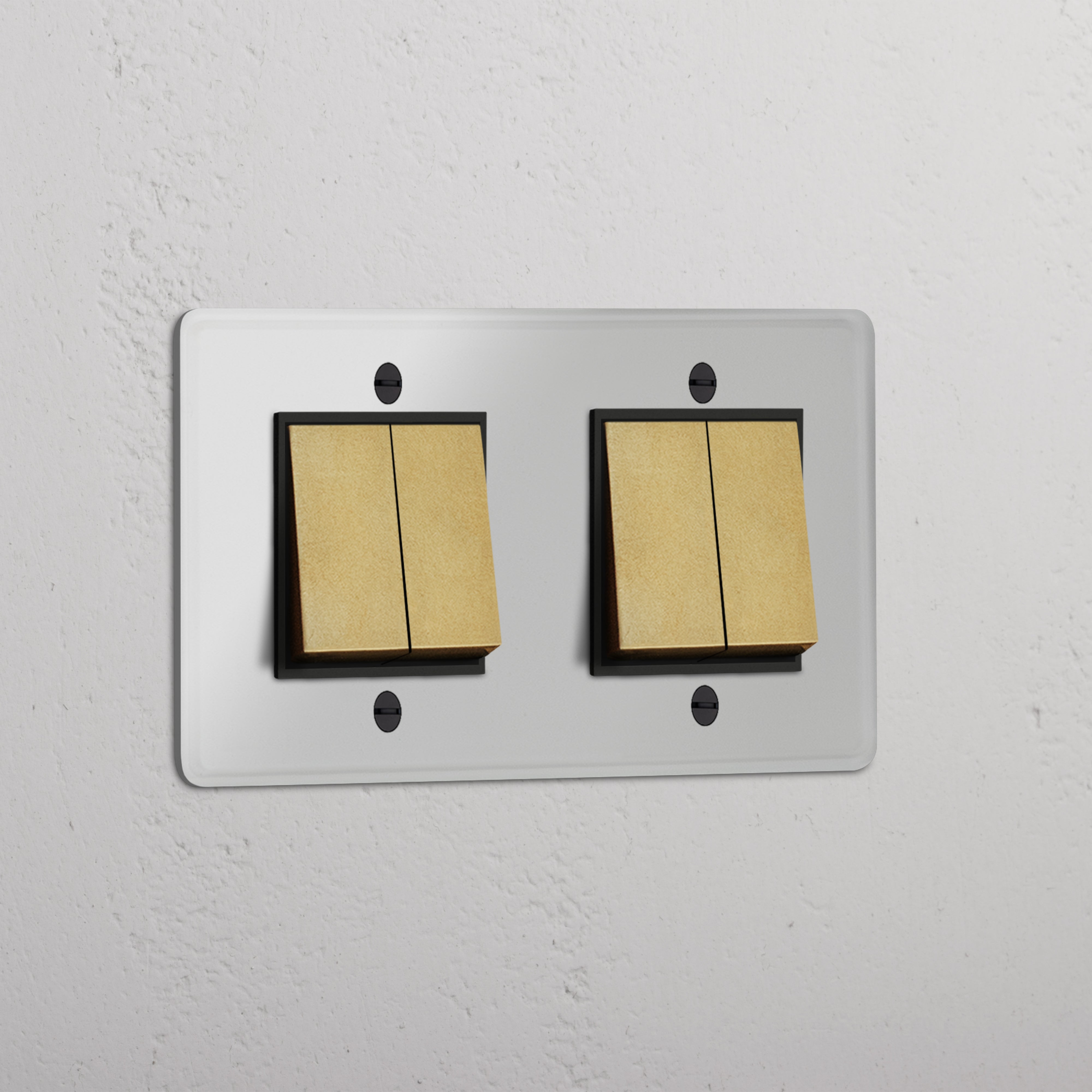 An image of Corston Architectural Detail | Interrupteur VV Carré x4 (Plaque Double) | Trans...