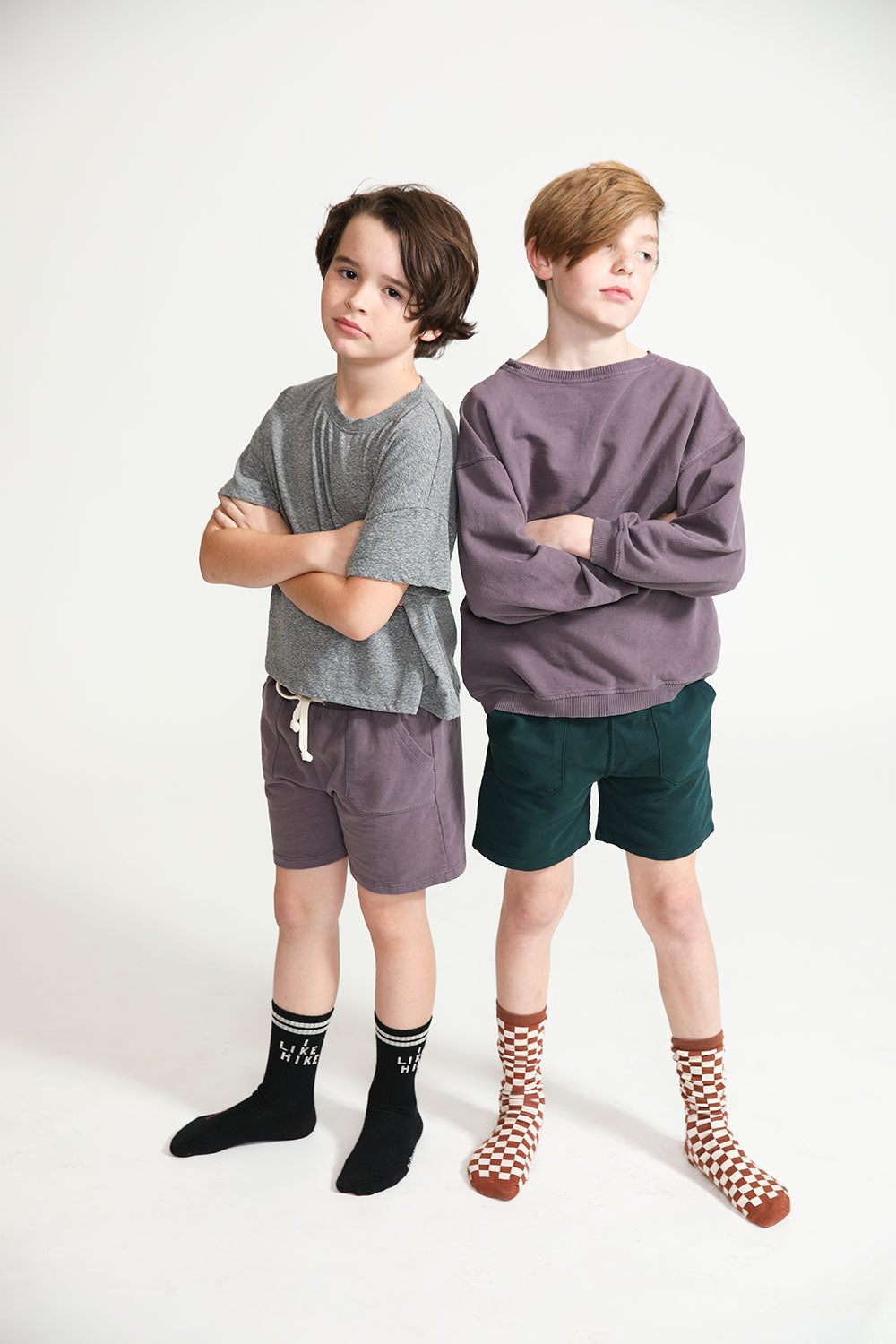 Young boys wearing Everyway kids activewear. Featuring Daily Tee in Black.
