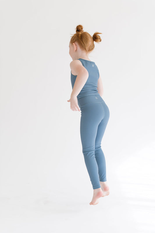 Sporty Ribbed Leggings in Cornflower – Everyway