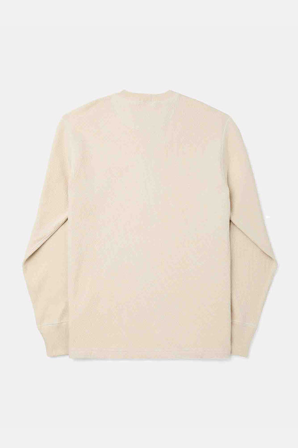 Waffle Knit Thermal Crew Sand