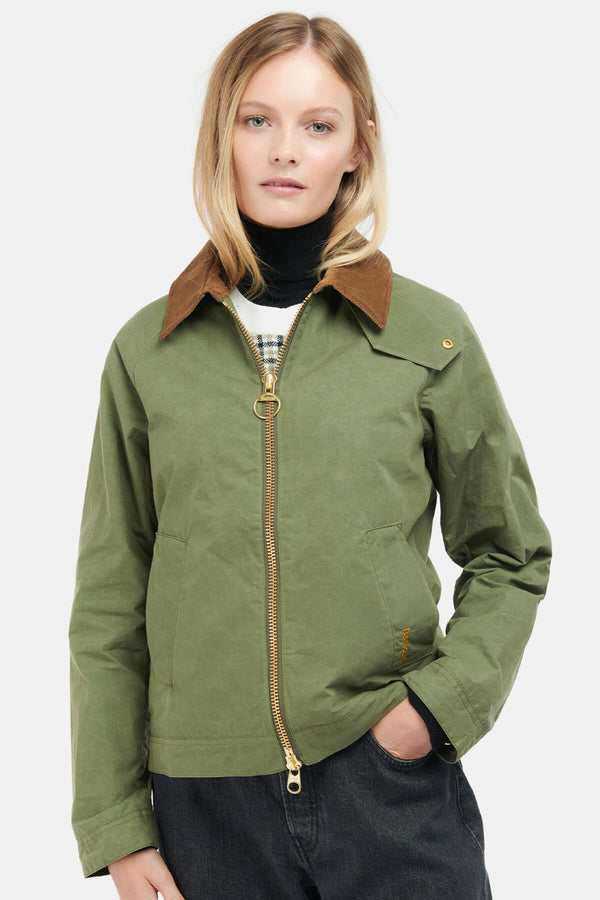 Barbour Transporter contrasting-collar jacket - Green