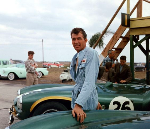 Caroll Shelby with his AC Cobra