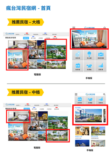 瘋台灣民宿網-廣告版位介紹