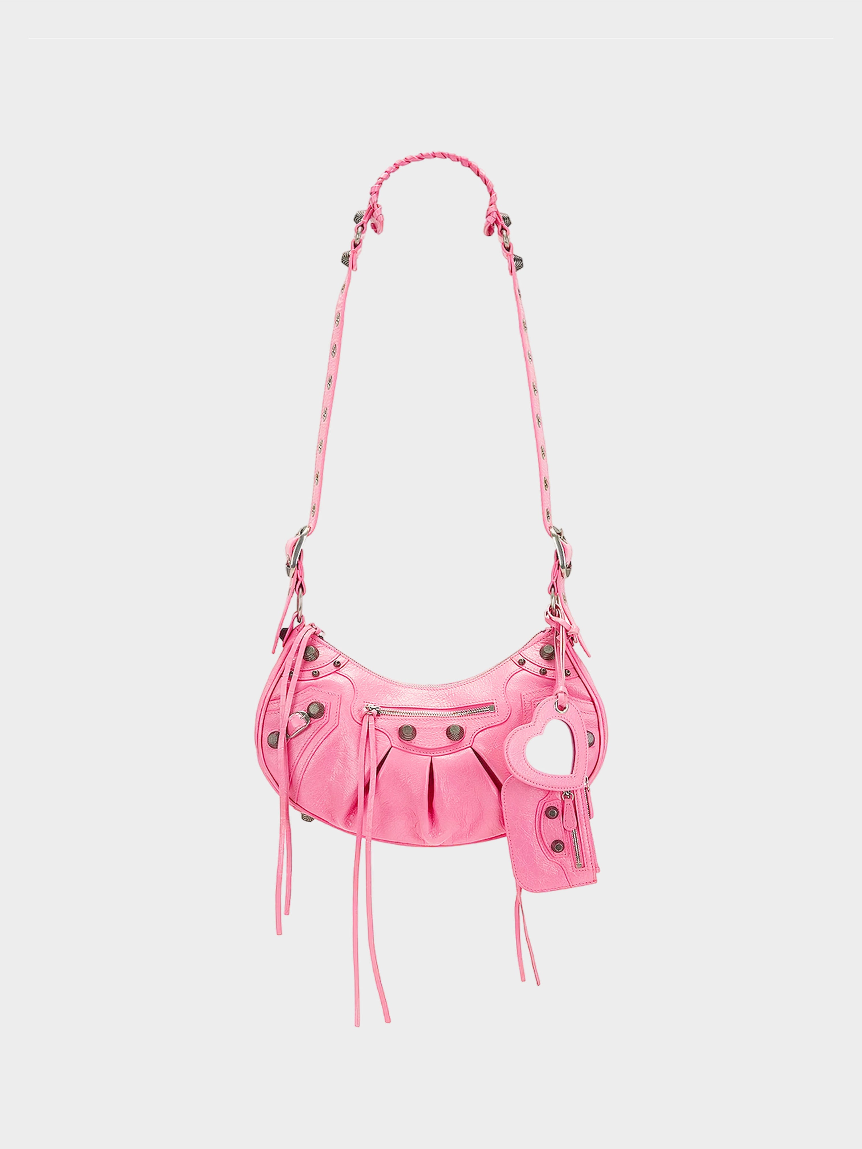 Balenciaga 2023 Pink Le Cagole XS Shoulder Bag