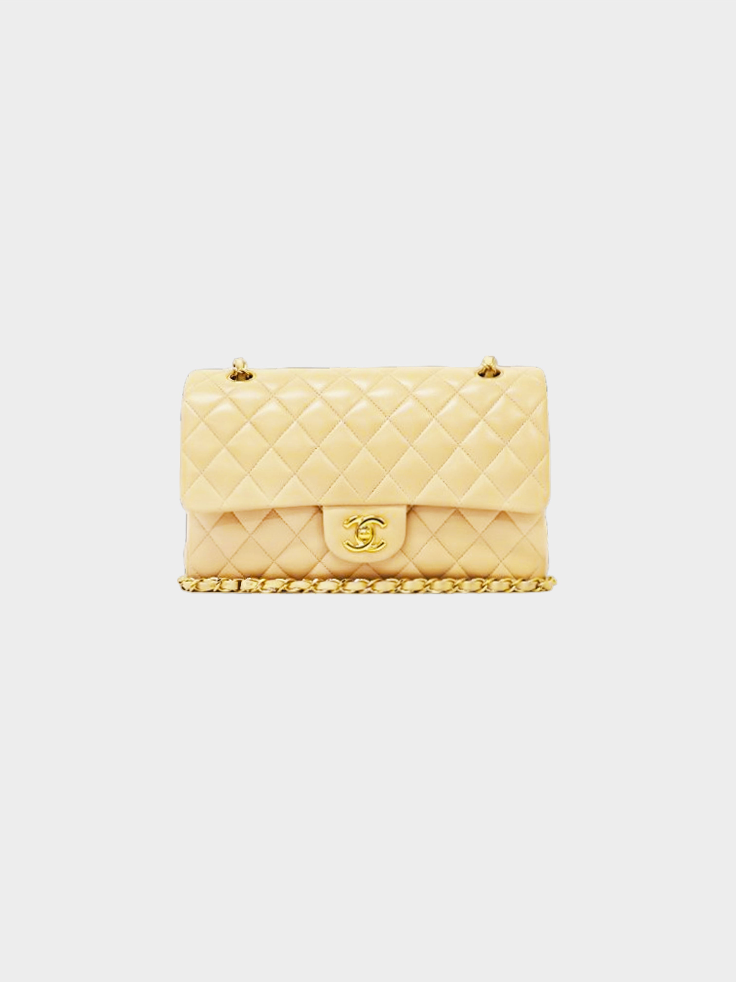Chanel 2009 Beige Matelasse Quilted Flap Bag