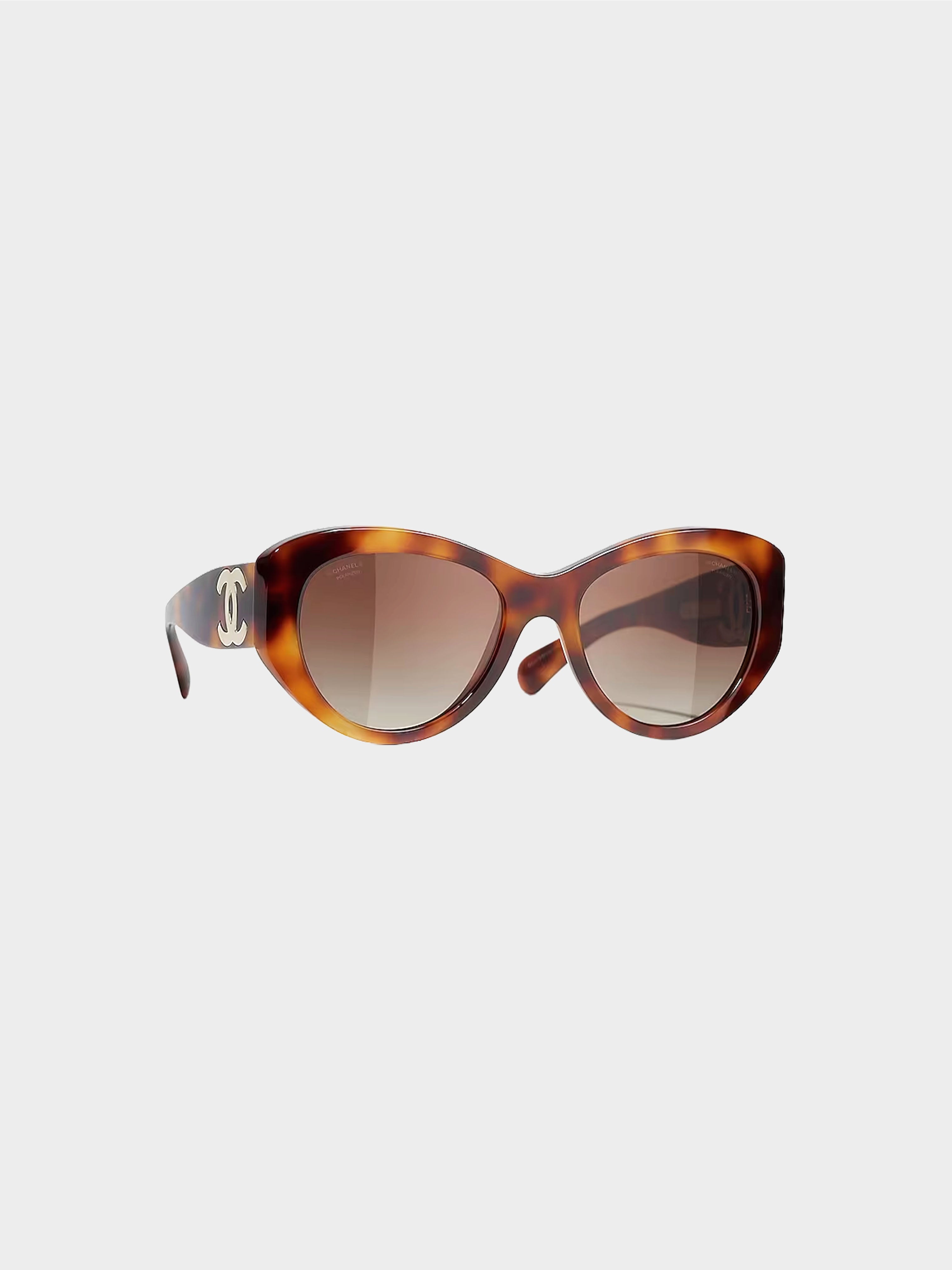 Chanel 2020s Tortoise Butterfly Sunglasses · INTO