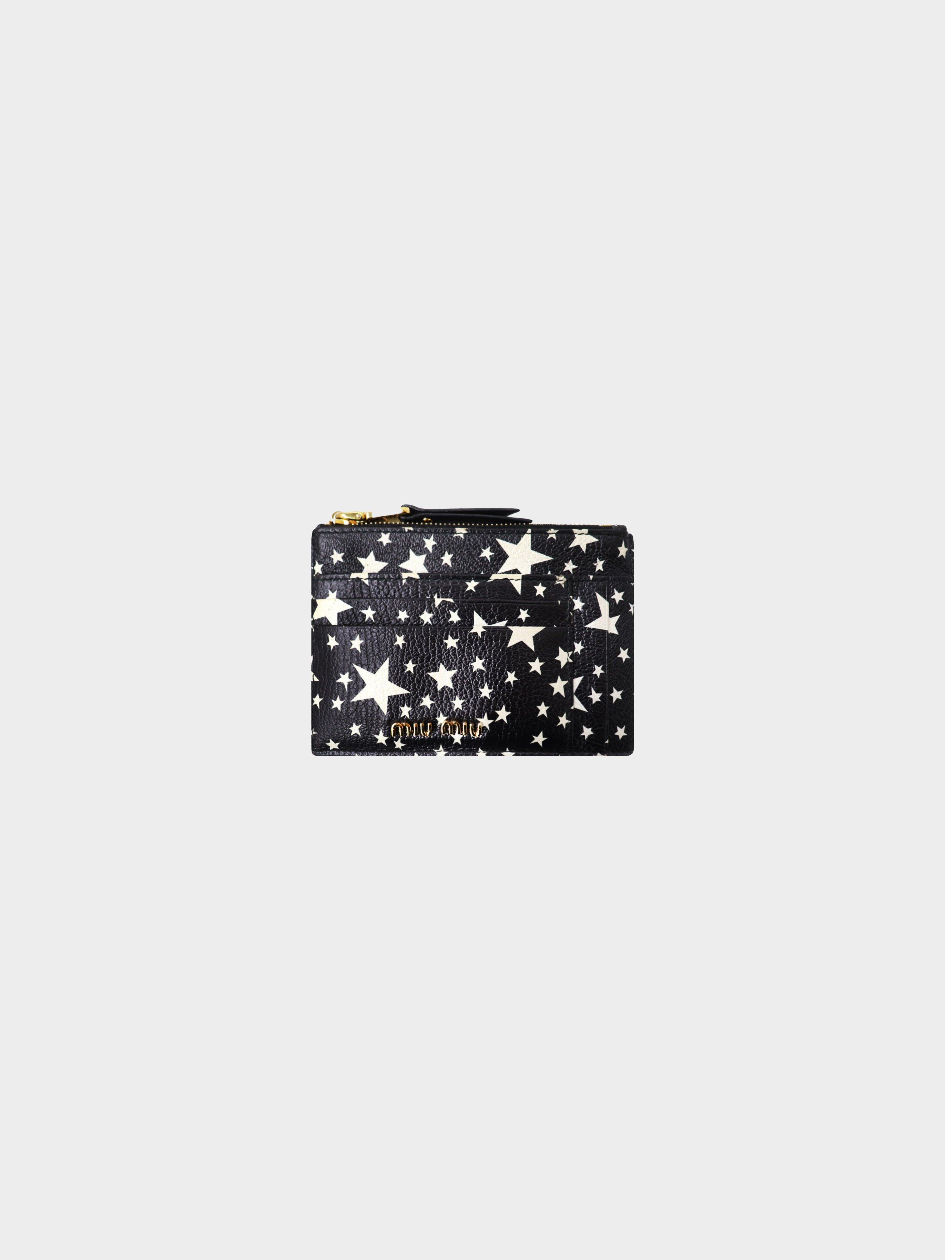 Miu Miu 2020 Star Print Card Case Wallet