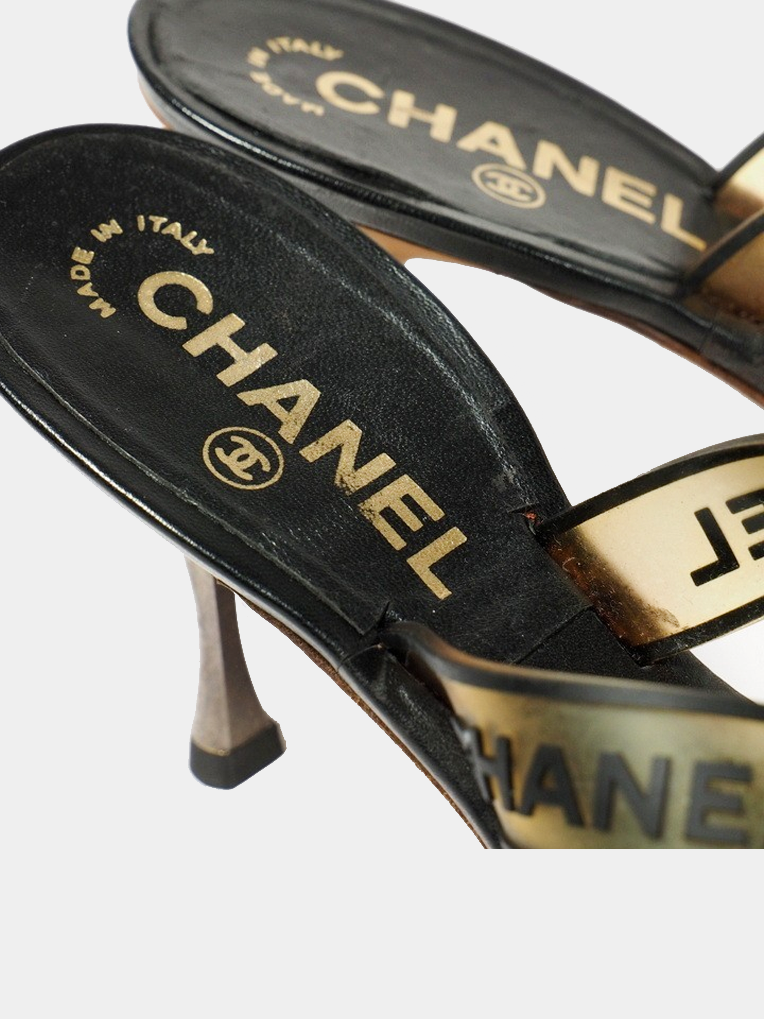 Chanel Sports 2000s Rubber Logo Thong Sandals