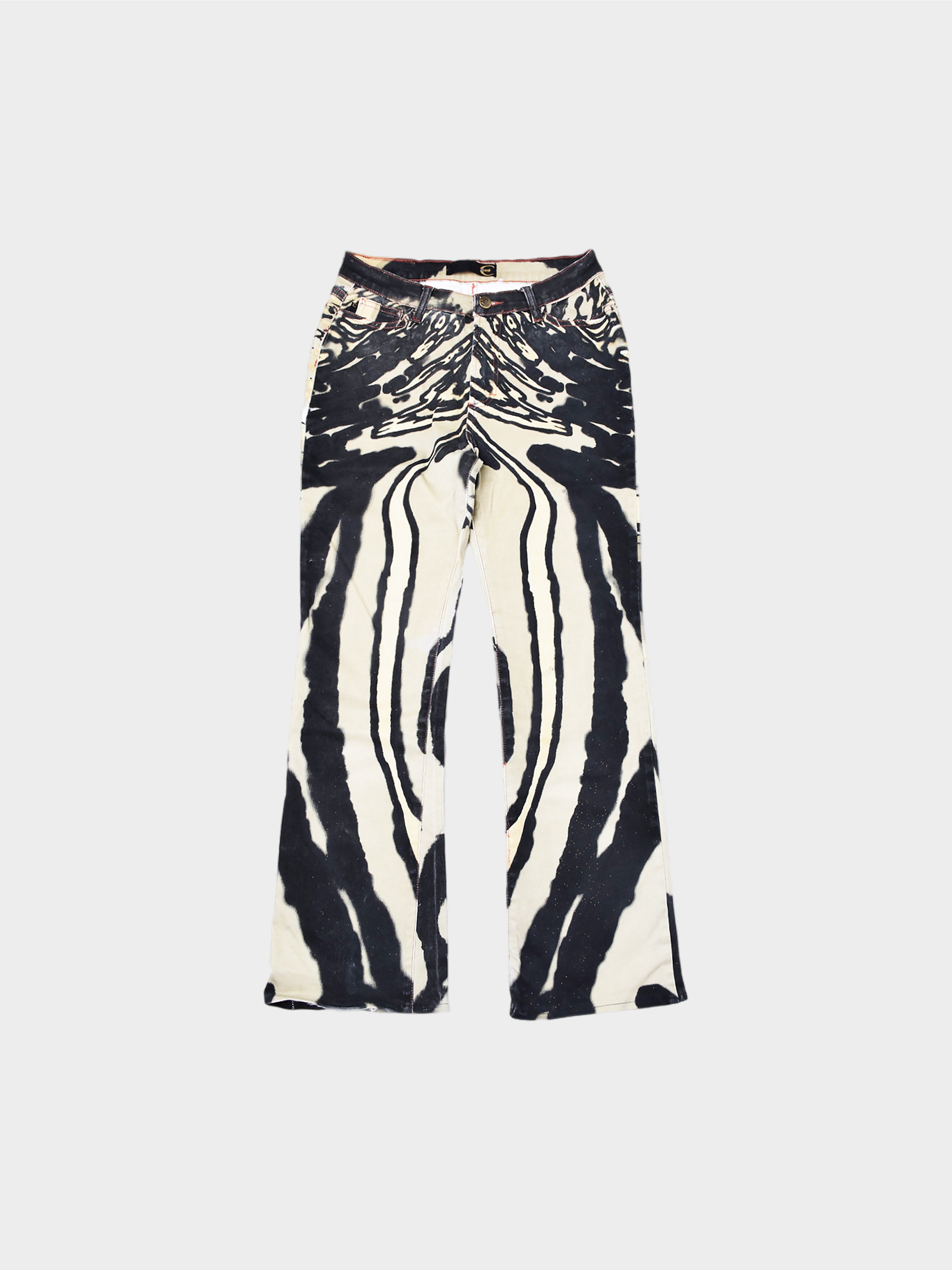 Roberto Cavalli Just Cavalli SS 2002 Psychedelic Contrast Print Pants