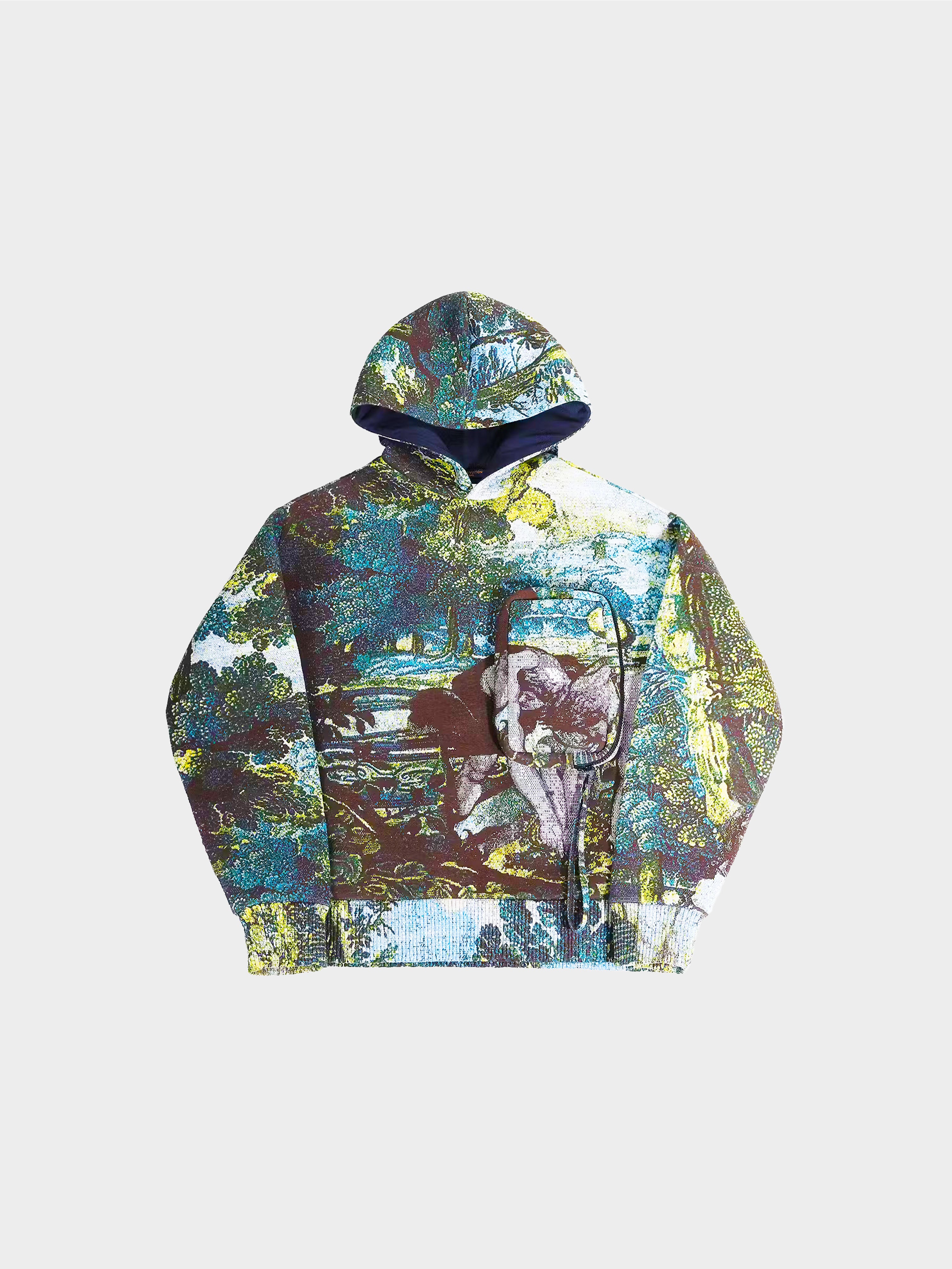 Louis Vuitton Pre SS 2020 Tapestry Cargo Sample Hoodie · INTO