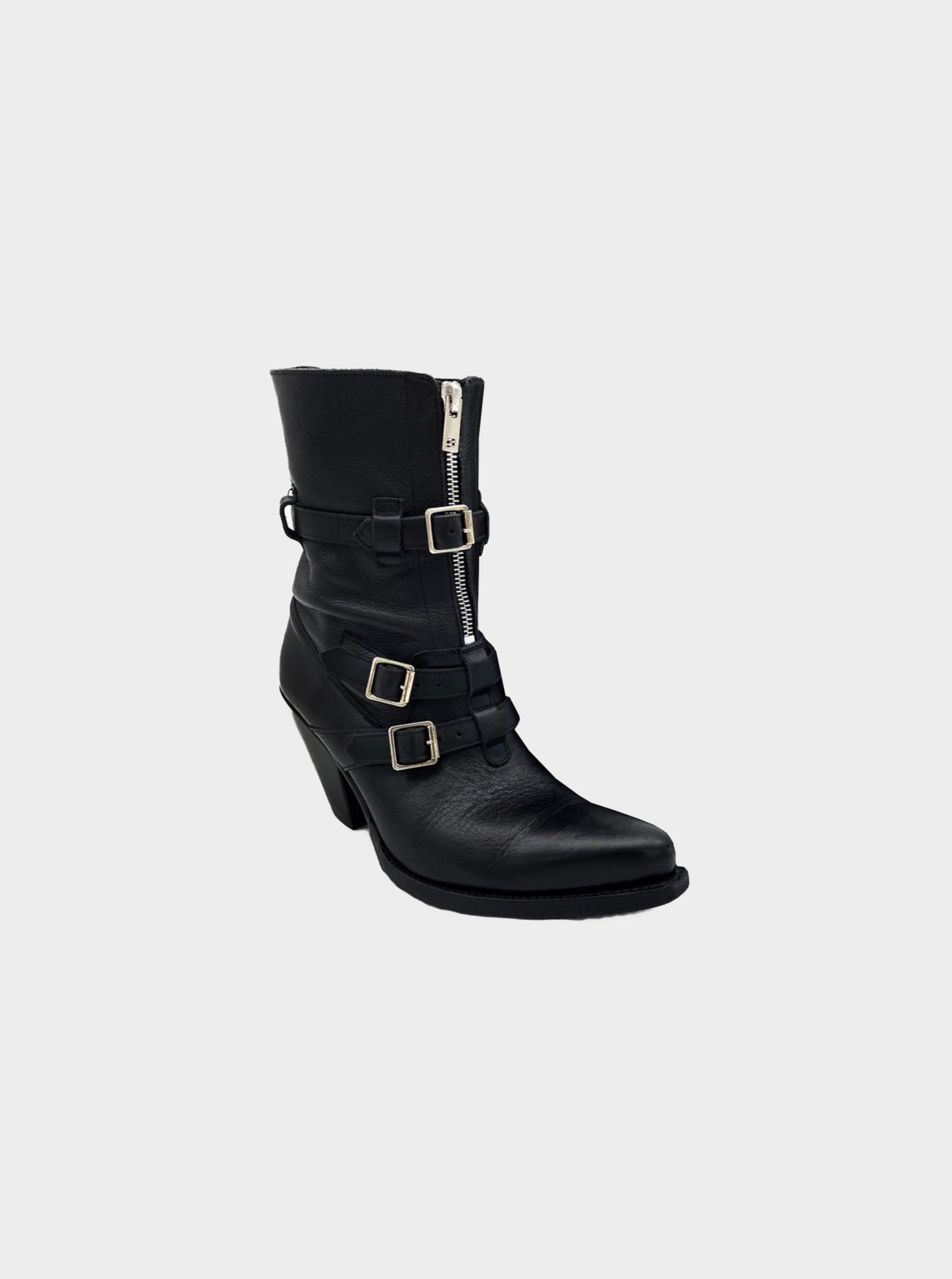 Celine SS 2019 Black Belted Ankle Boots