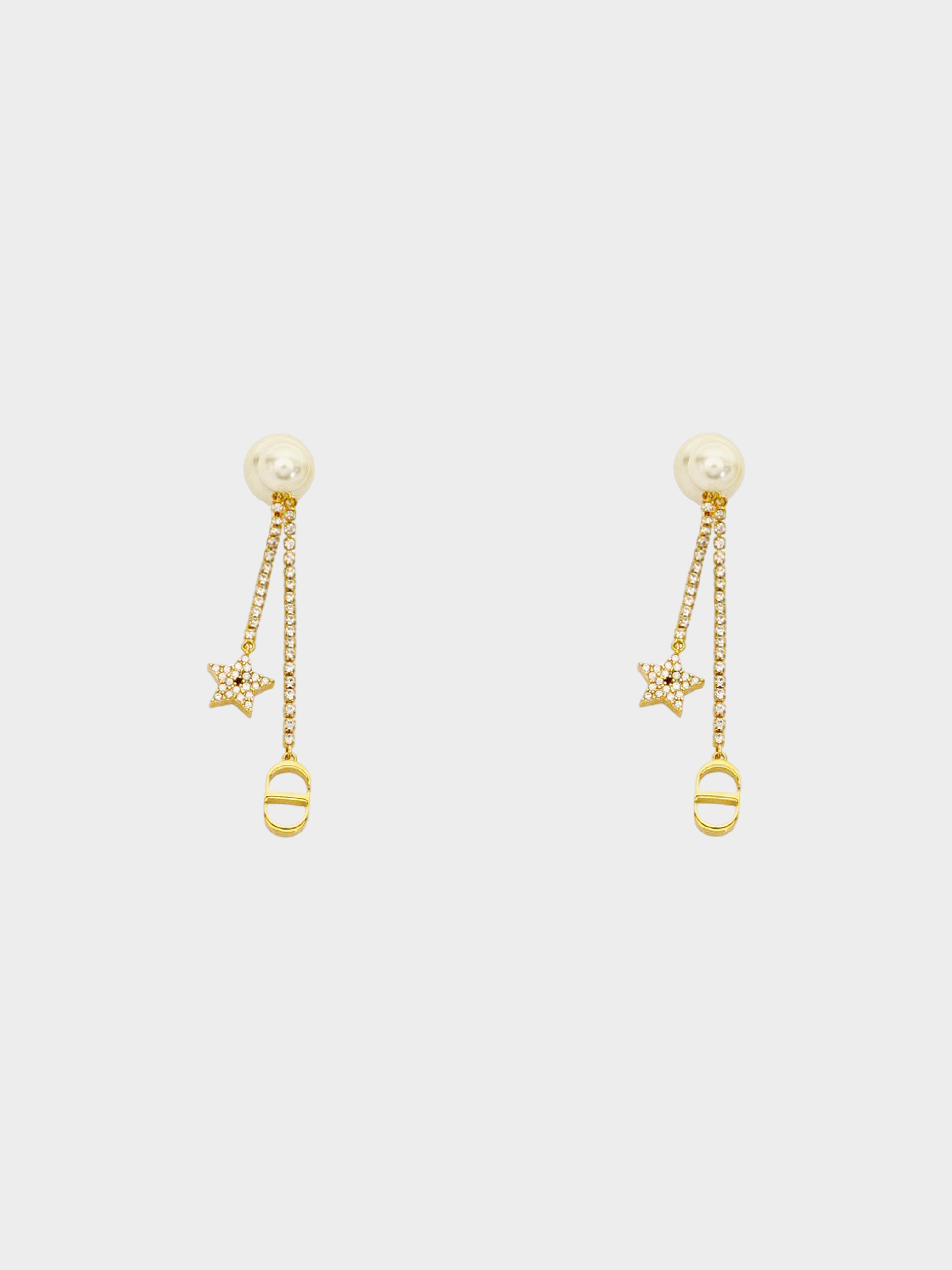 Christian Dior SS 2020 Gold Tribales Hanging Earrings
