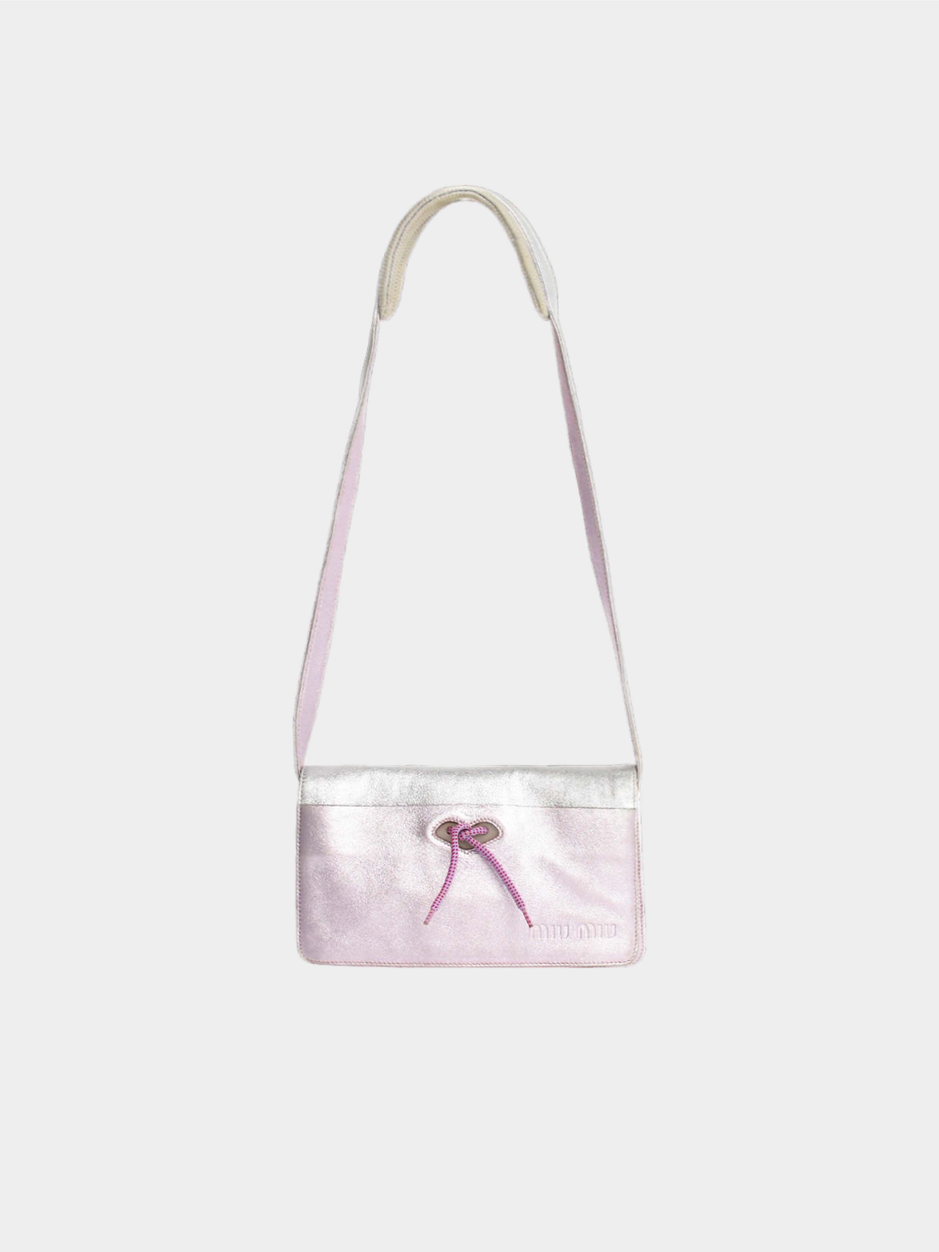 Miu Miu FW 1999 Metallic Lilac and Silver Shoulder Bag · INTO