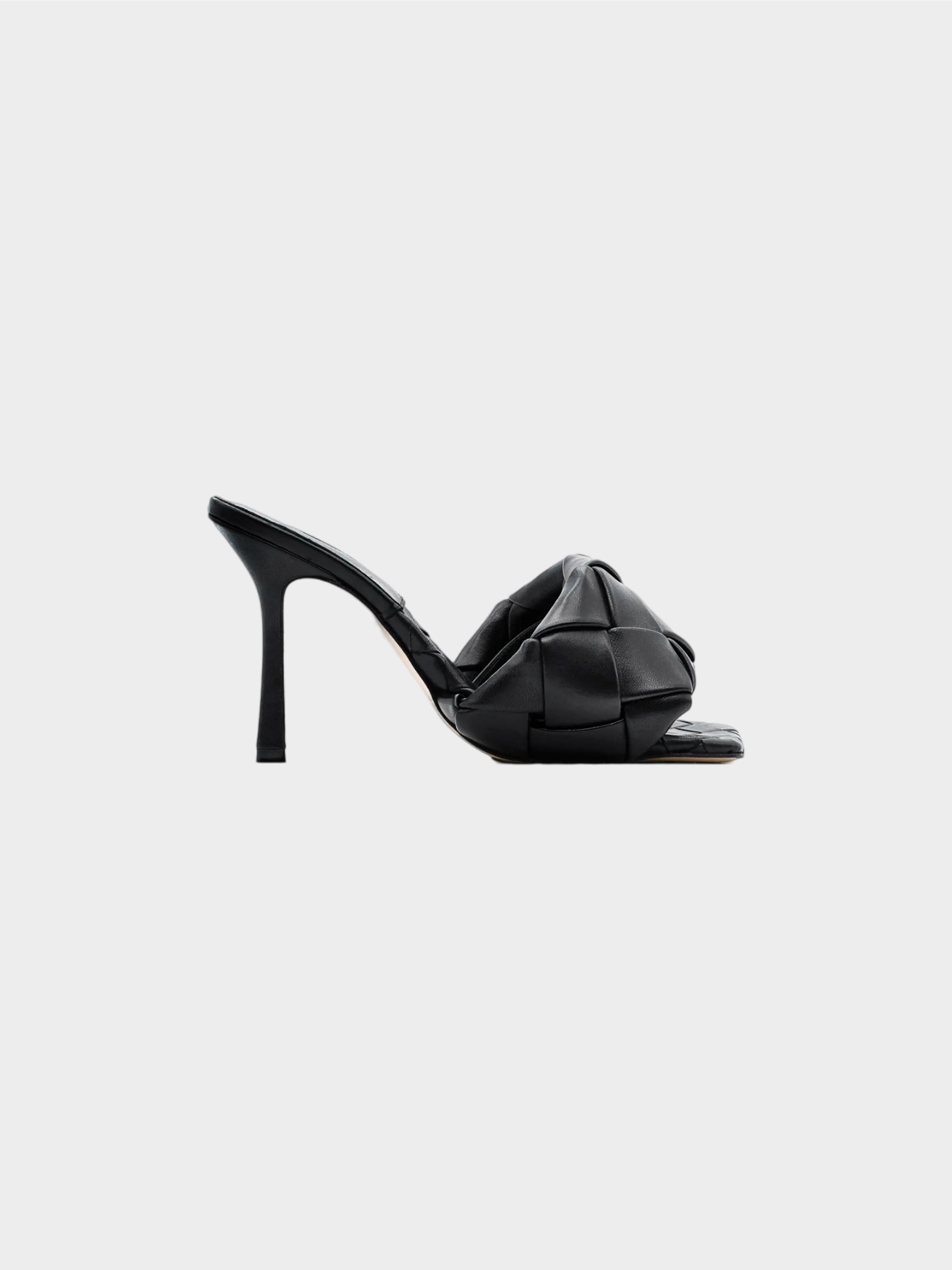 Bottega Veneta FW 2019 Black Lido Heeled Sandals