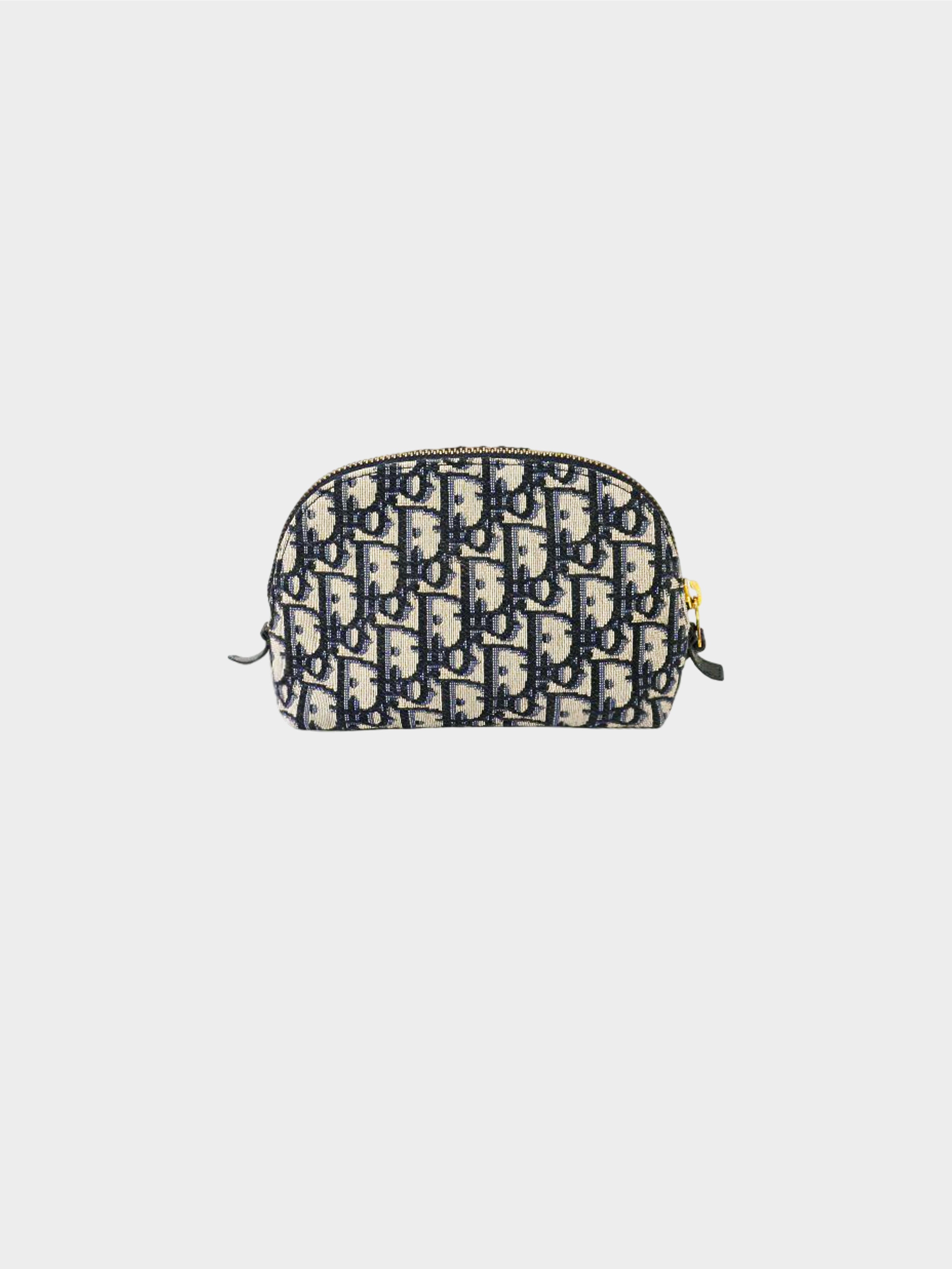 Christian Dior Late 2010s Navy Trotter Mini Pouch