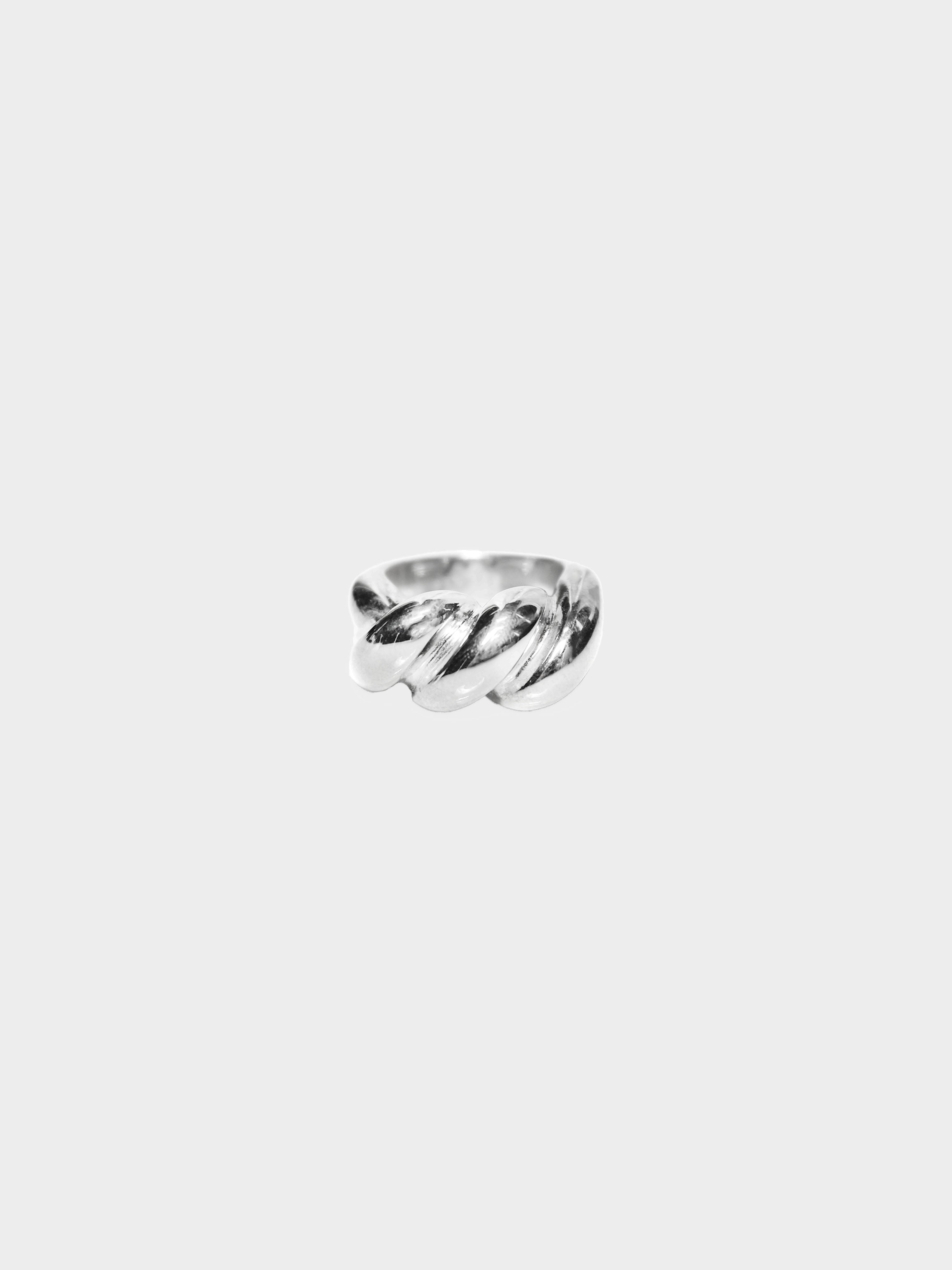 Hermès 1990s Sterling Silver Twist Ring