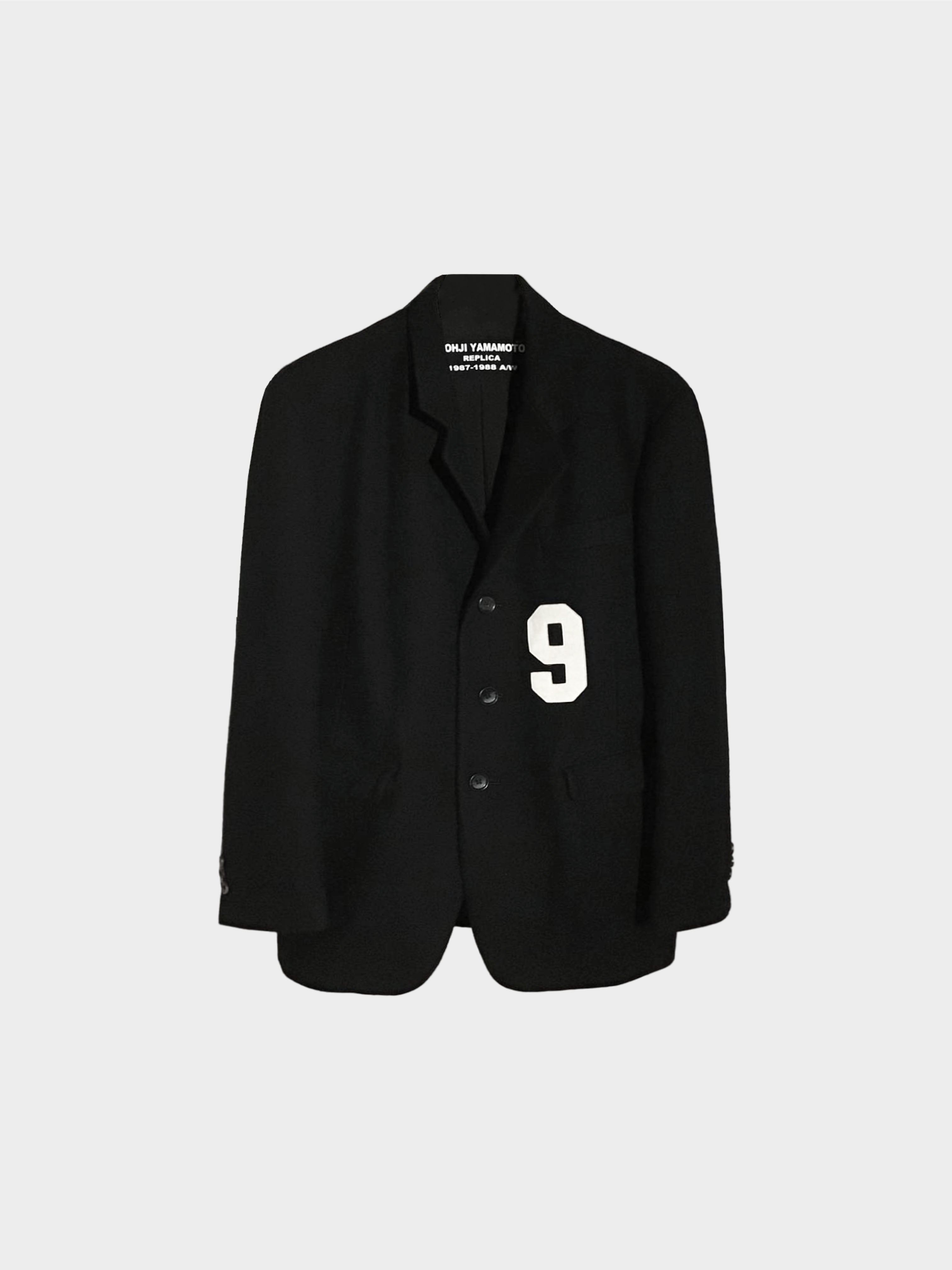 Yohji Yamamoto FW 2017 Black Replica 1987-1988 AW Number Jacket