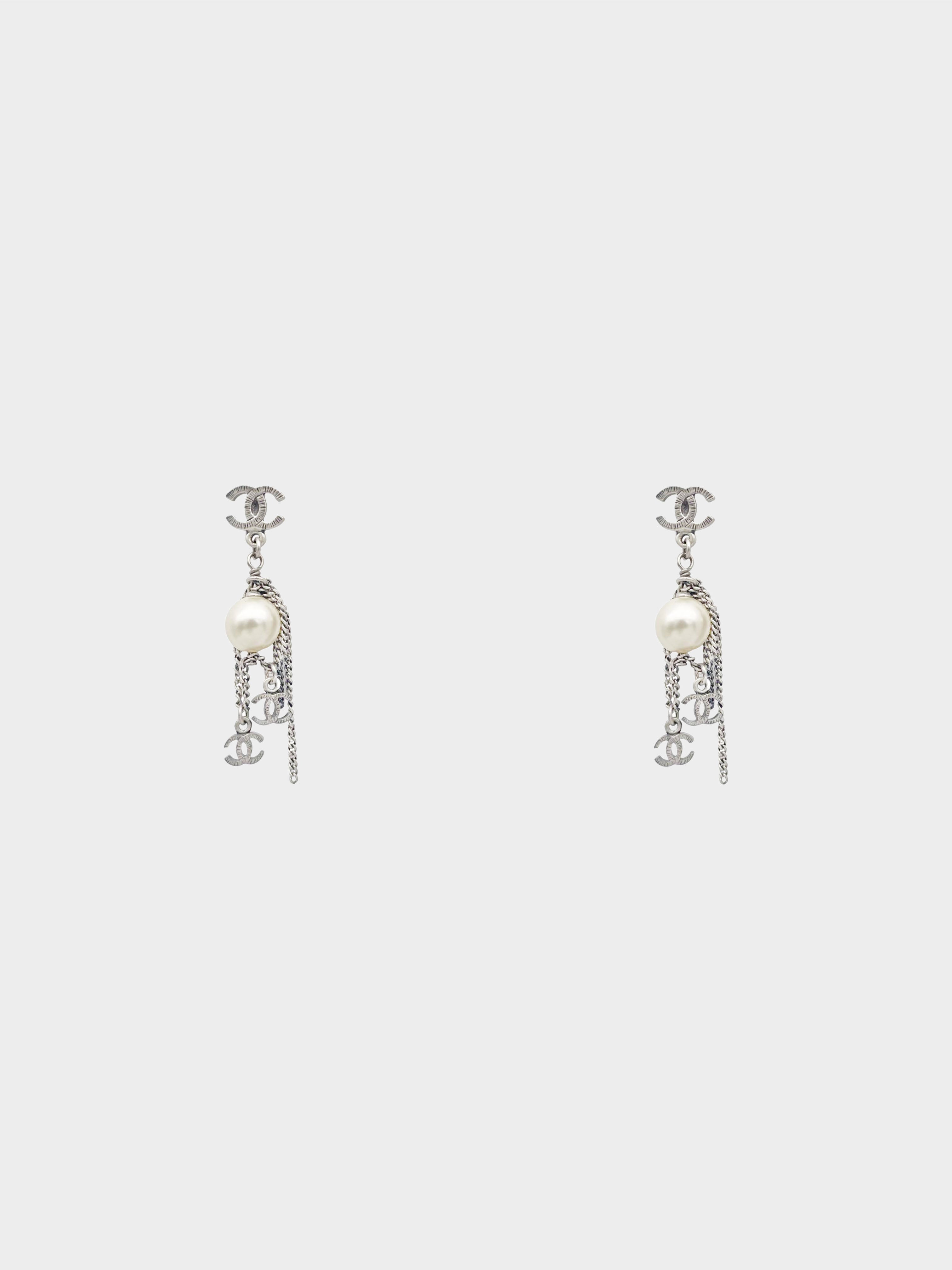 Cc earrings Chanel Blue in Metal - 34253244