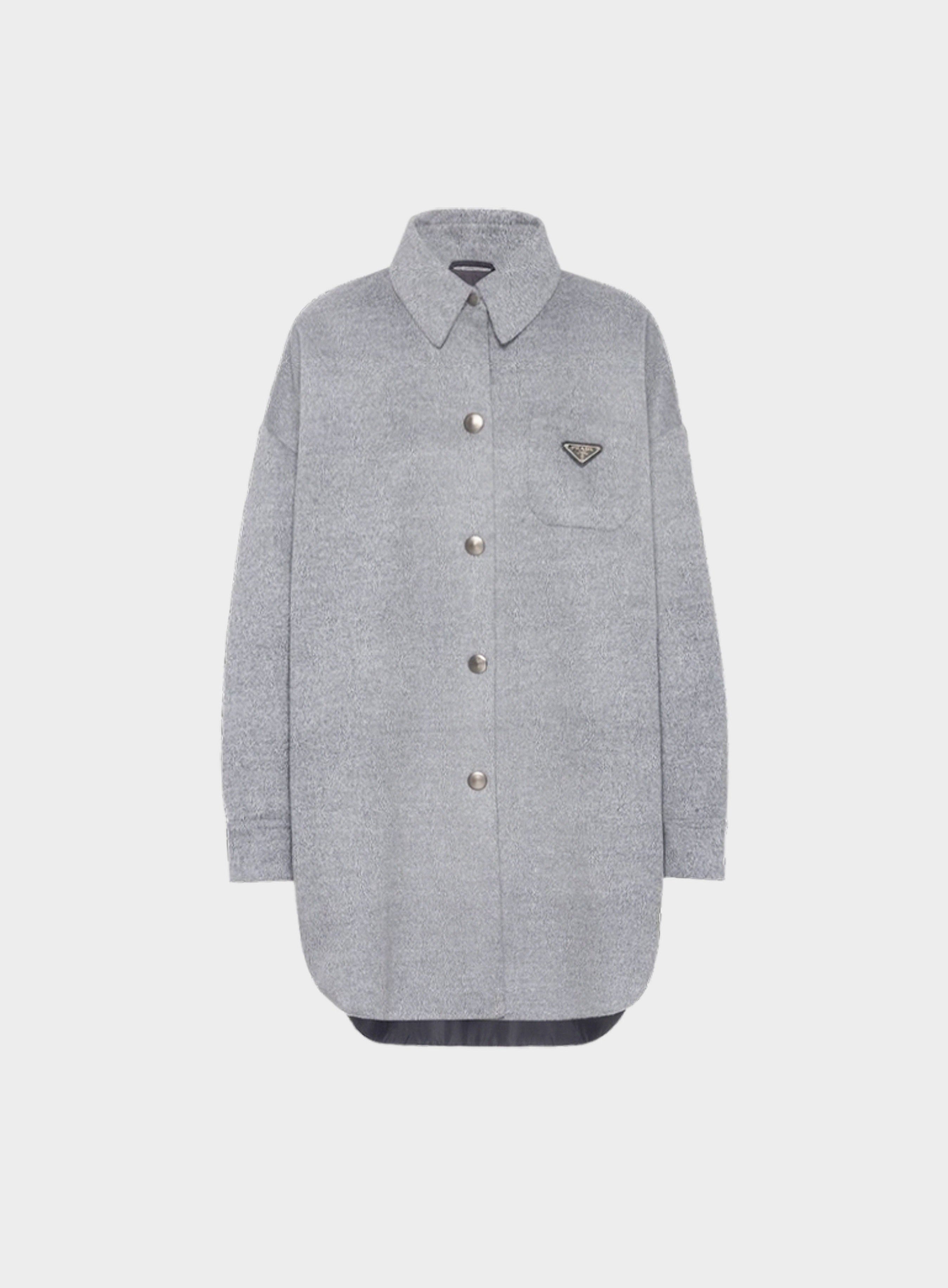 Prada 2021 Grey Cashgora Oversized Jacket