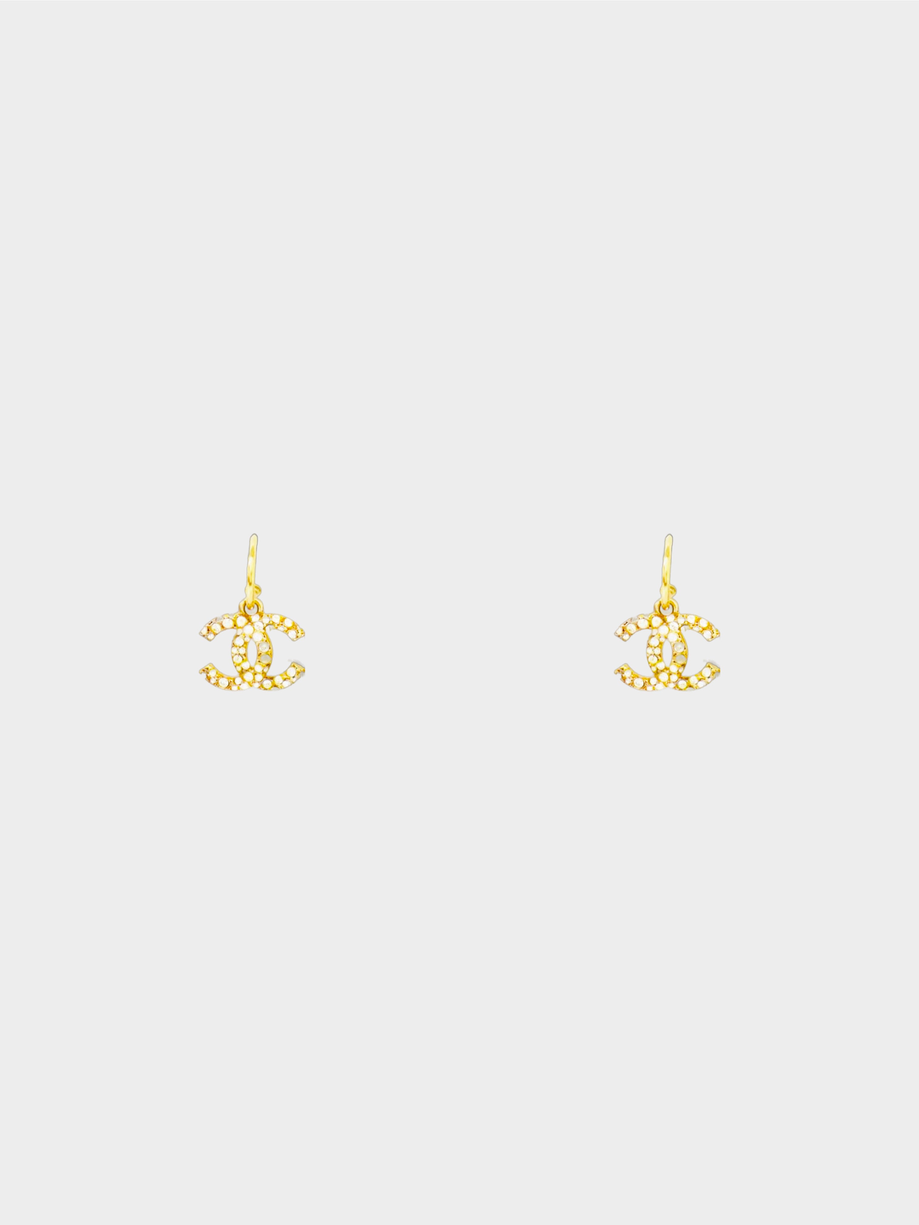 Chanel 2000s COCO Chain Hanging Earrings · INTO