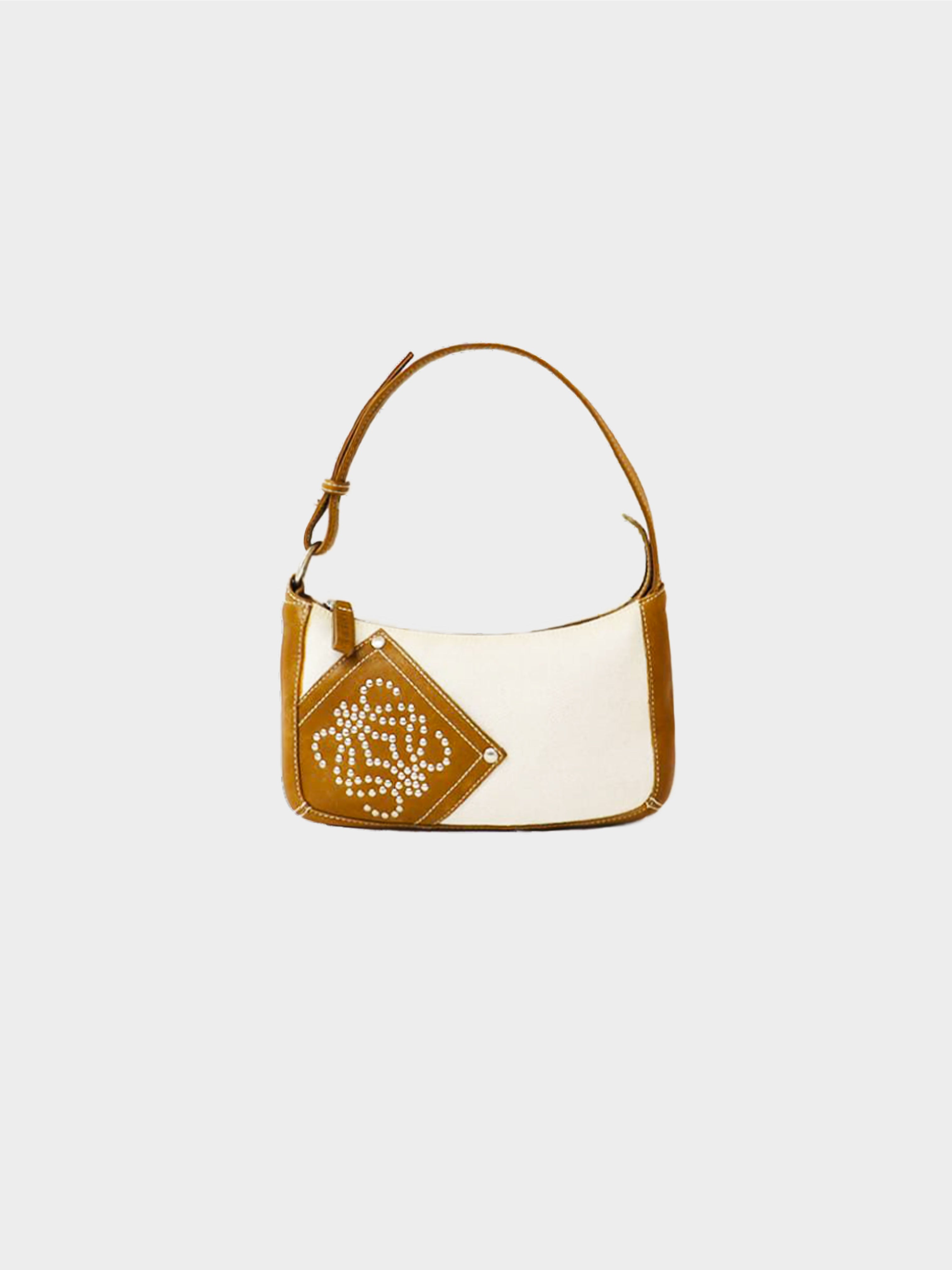 LOEWE beige Anagram Pochette Basket Bag