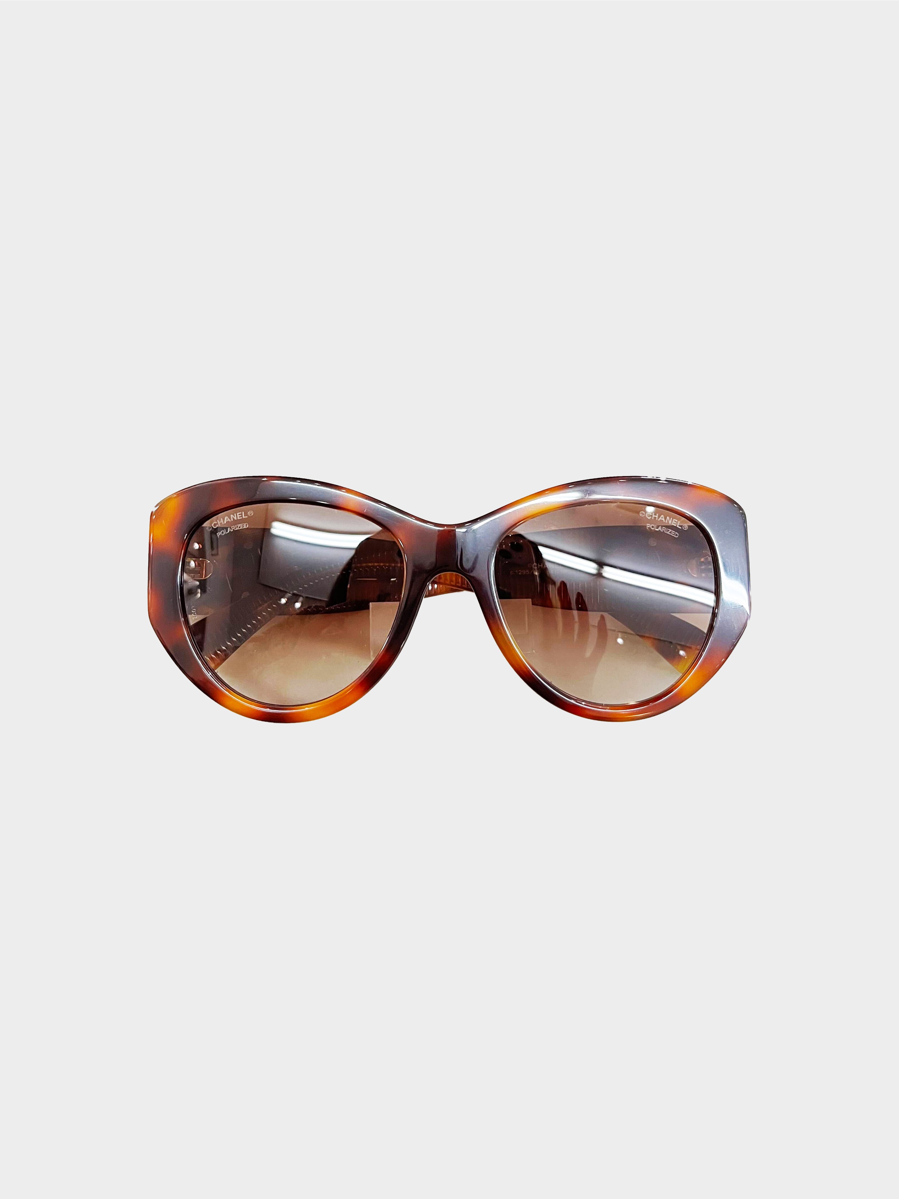 Chanel 2020s Tortoise Butterfly Sunglasses · INTO