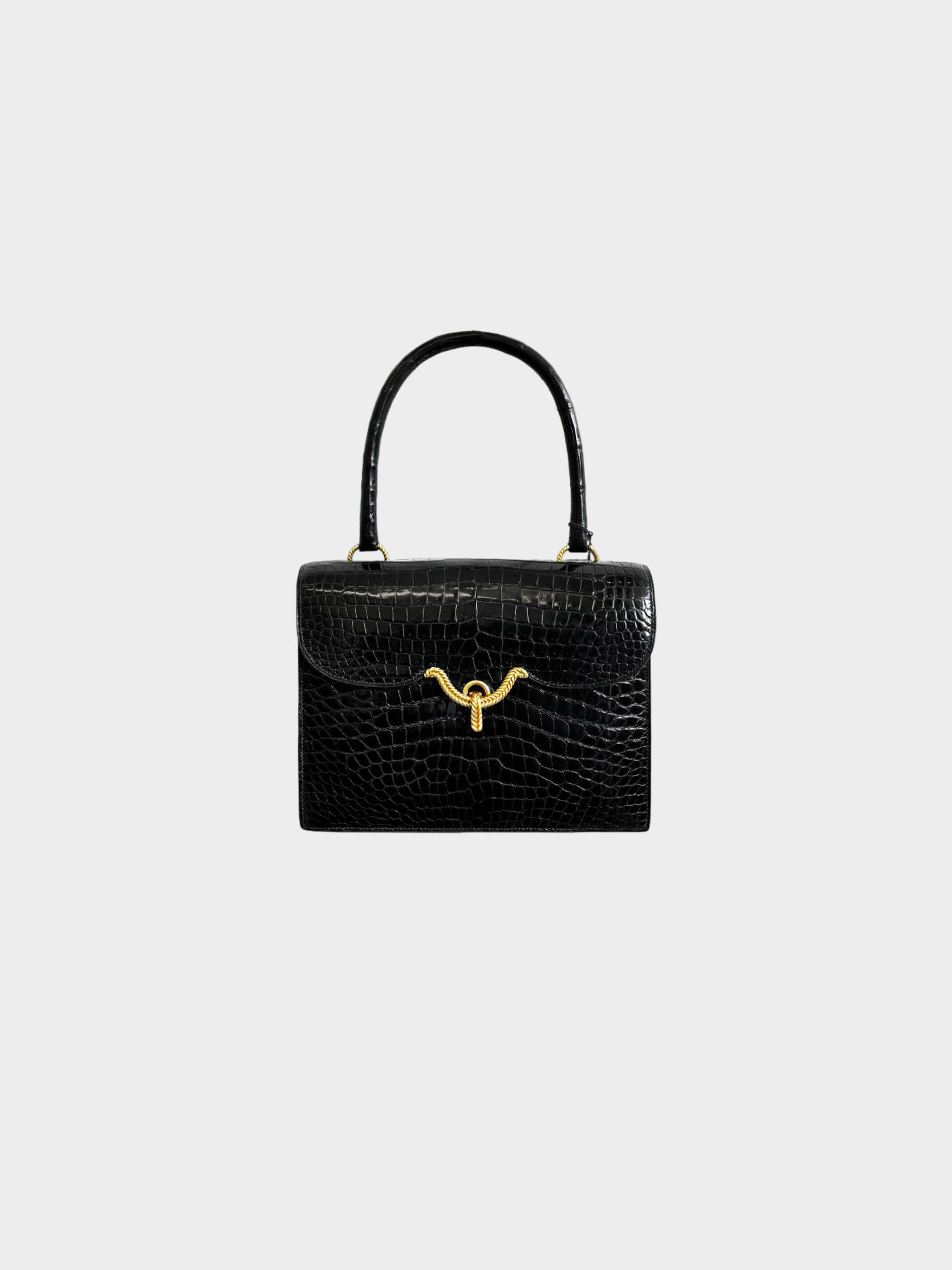 Hermès 1960s Black Sac Vasco Handbag