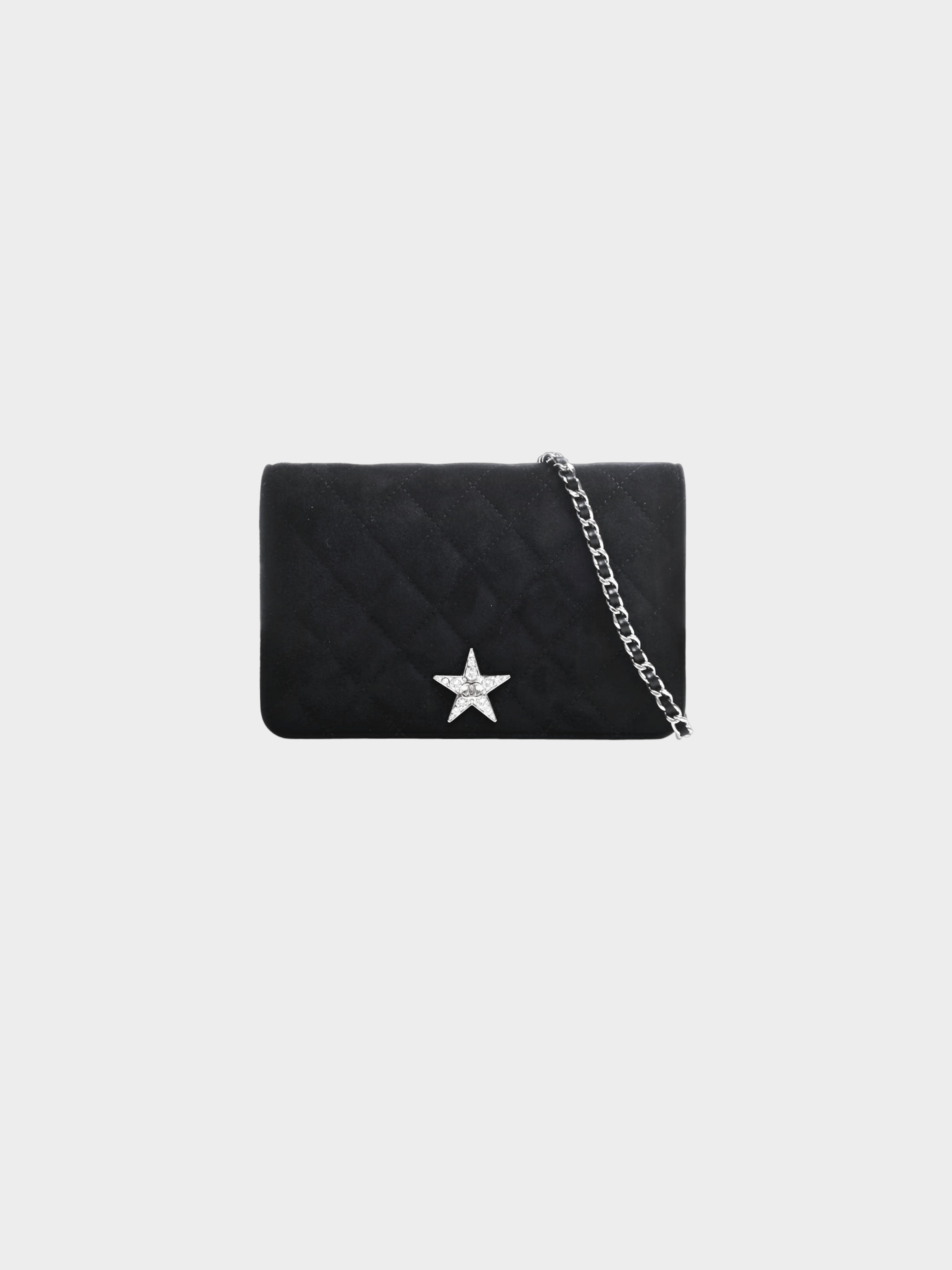 Chanel 2020 Black CC Star Wallet on a Chain