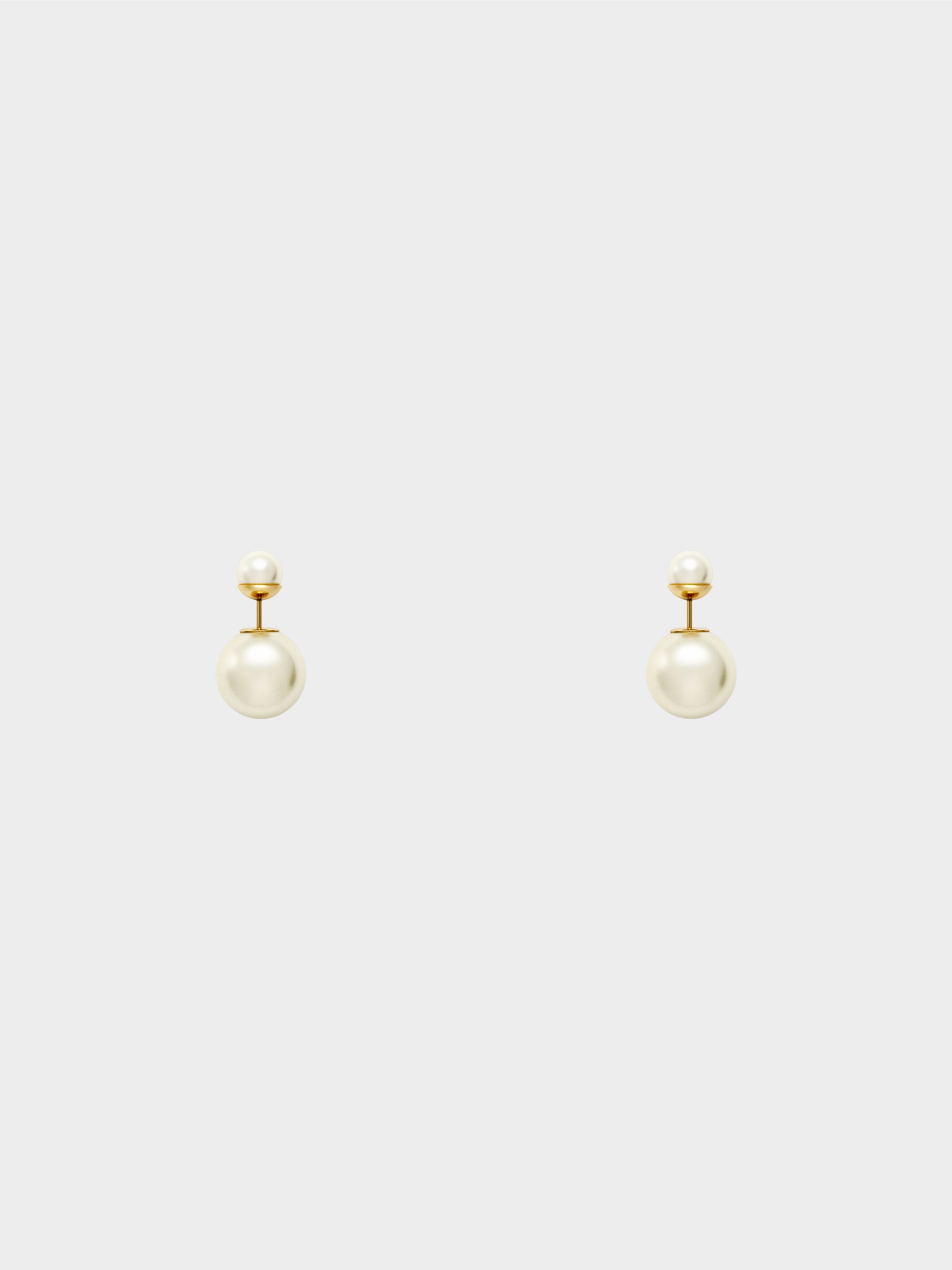 Christian Dior 2010s Tribales Faux Pearl Earrings