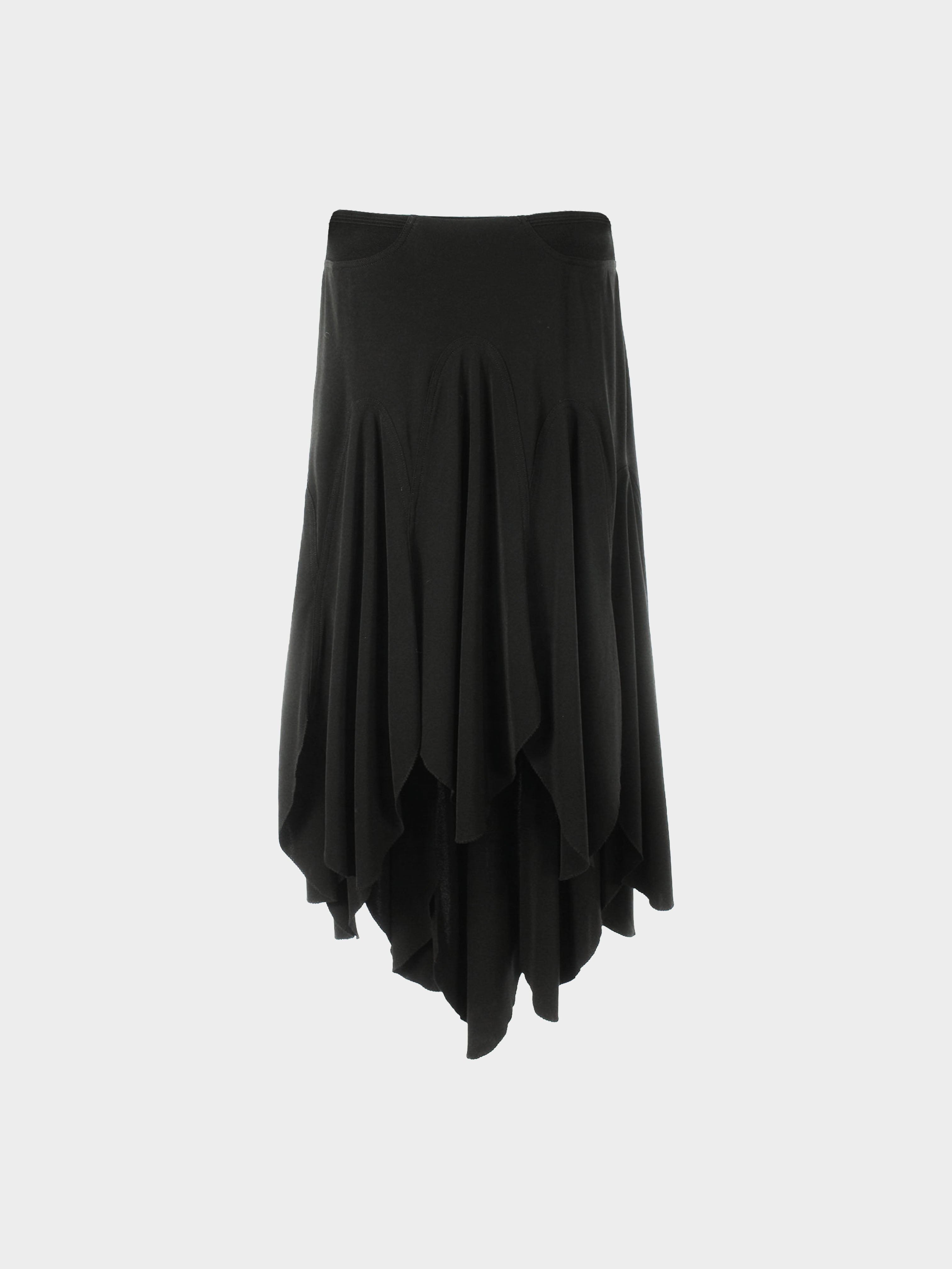 Jean Paul Gaultier 1990s Femme Black Flare Skirt