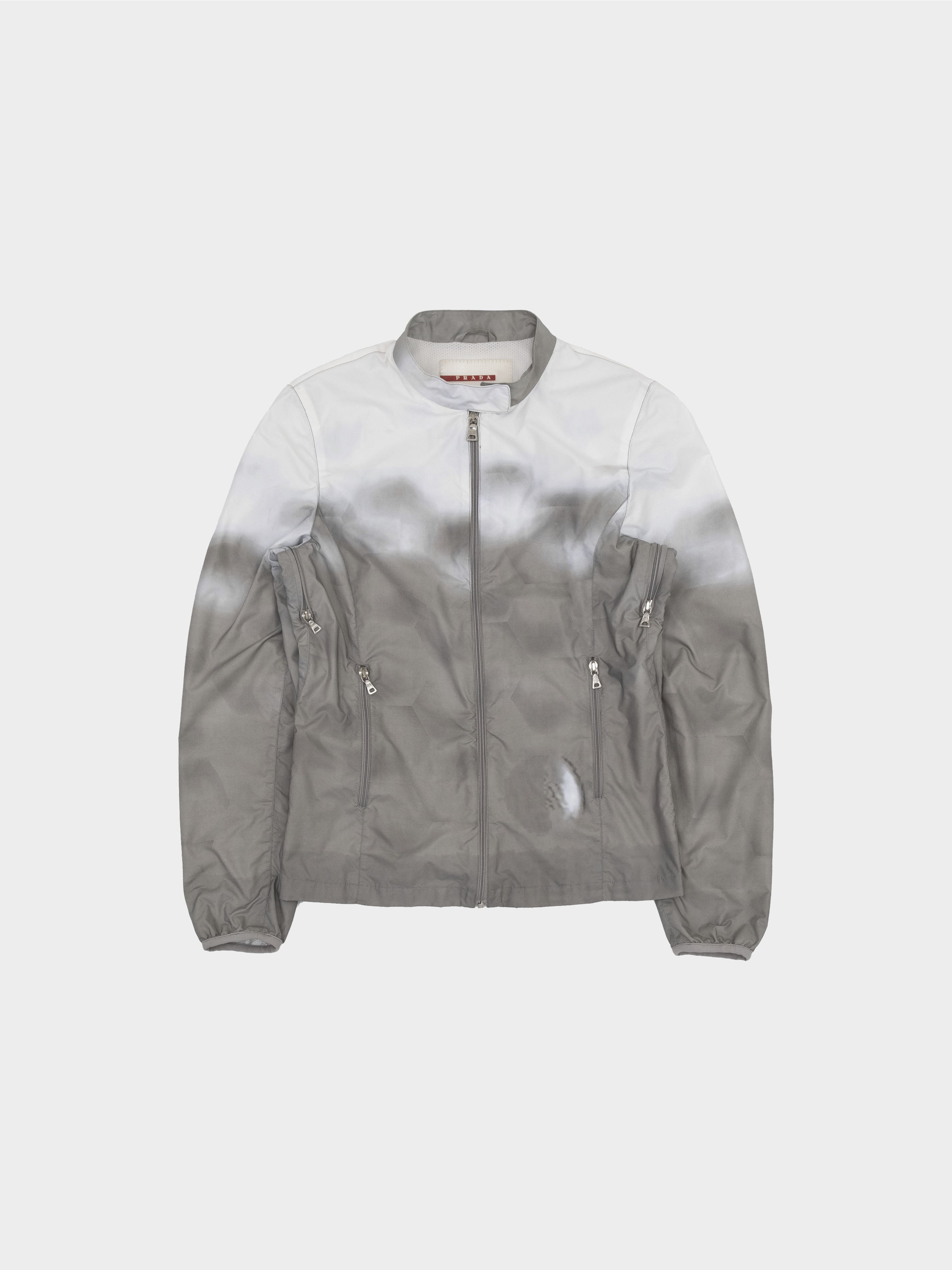 Prada SS 2000 Grey Cloud Windbreaker Jacket · INTO