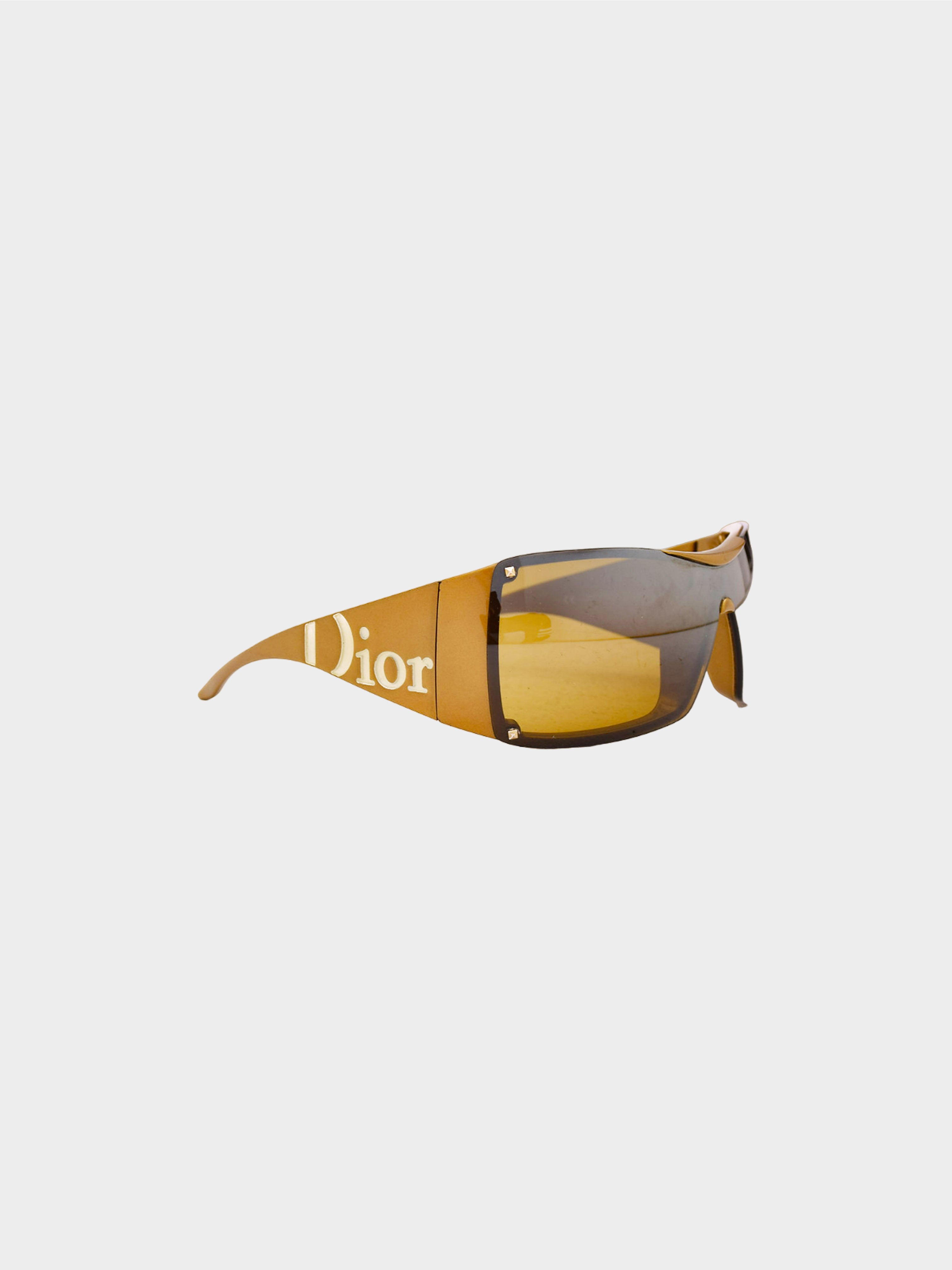 Christian Dior 2000s Gold Overshine 2 Sunglasses