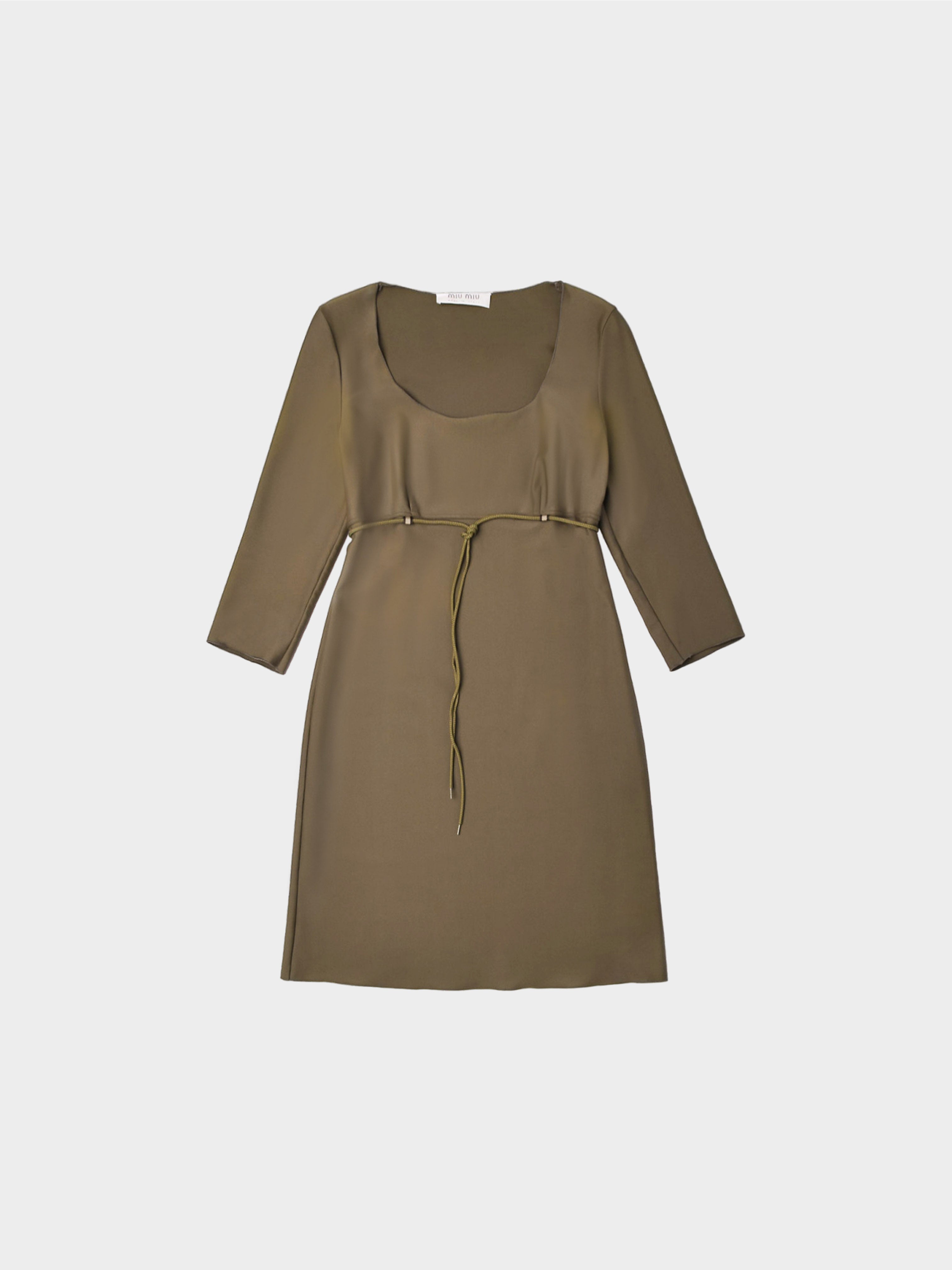 Miu Miu FW 1999 Khaki Neoprene Dress