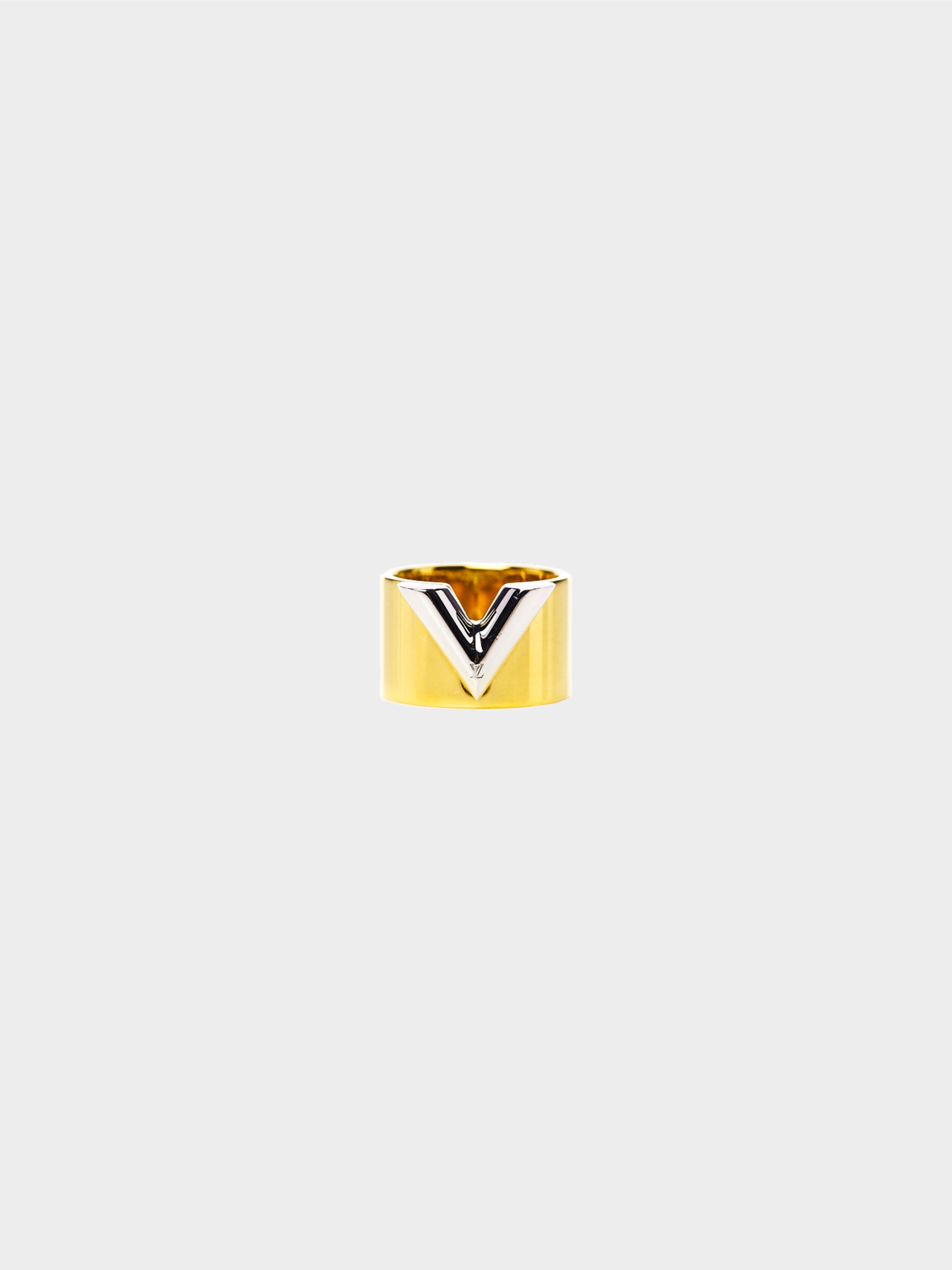 Louis Vuitton Essential V Ring gold/silver M M61085 No.61777