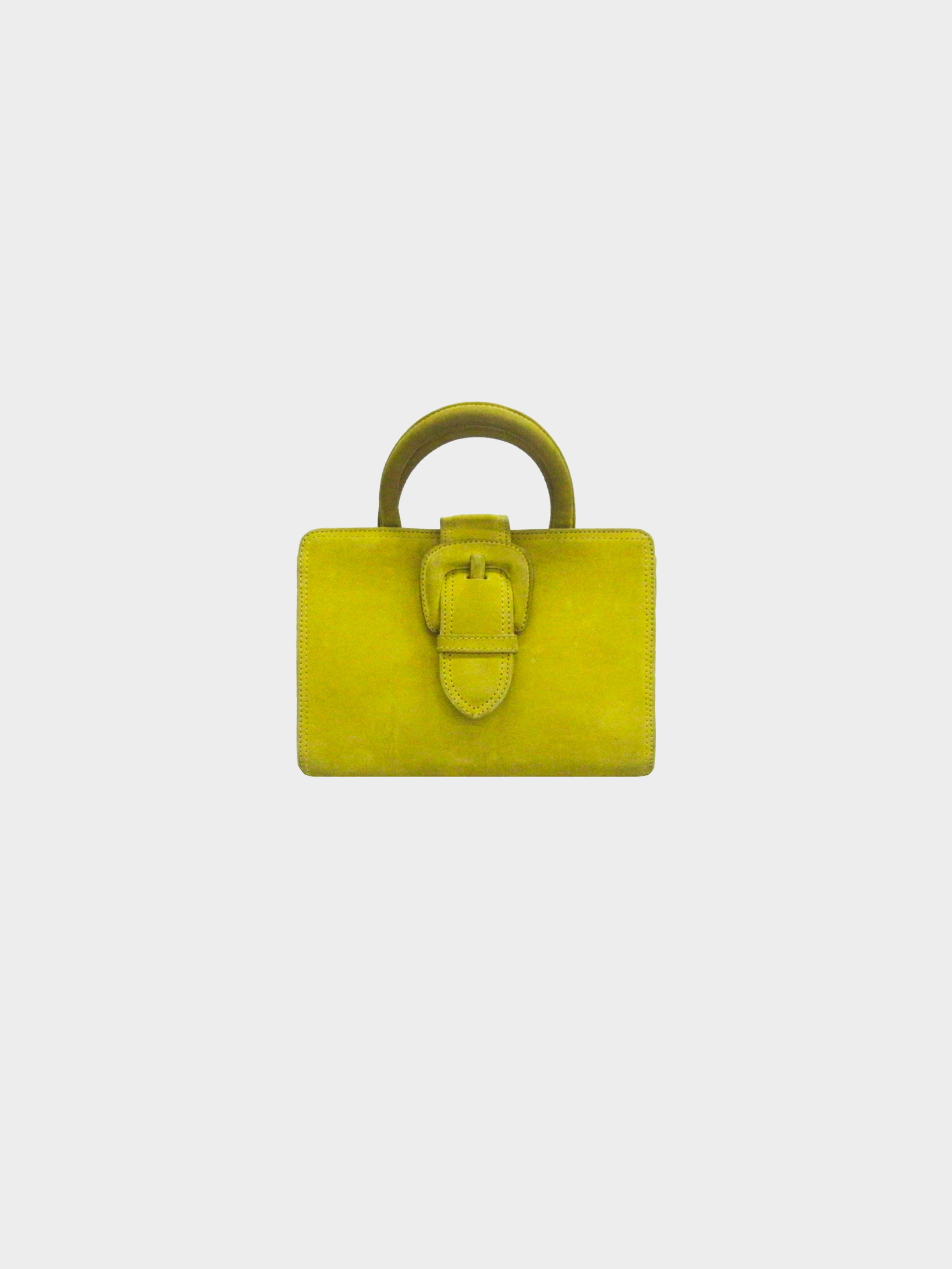 Jean Paul Gaultier 2000s Lime Suede Mini Bag