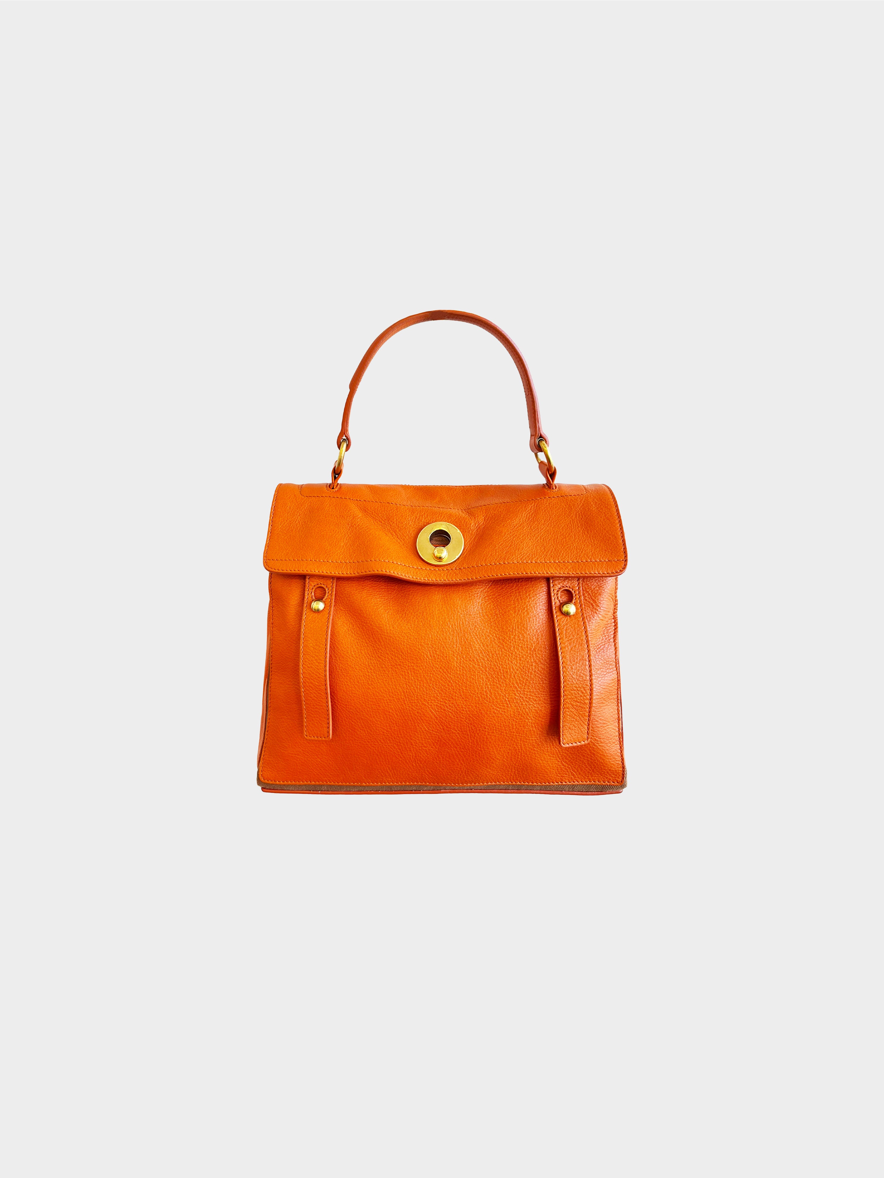 Yves Saint Laurent 2000s Orange Muse Two Handbag