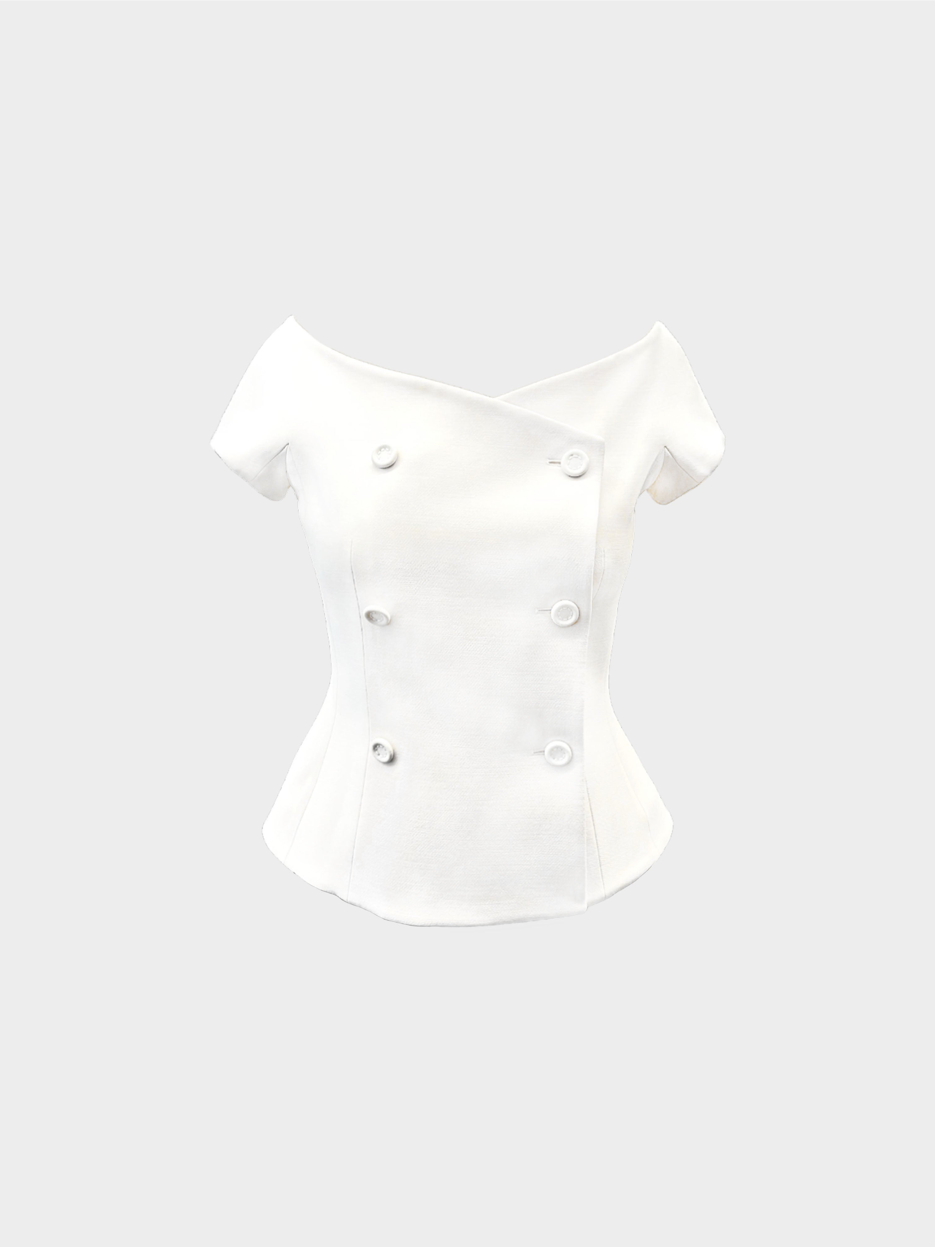 Christian Dior FW 2022 Cream Double Breasted Top
