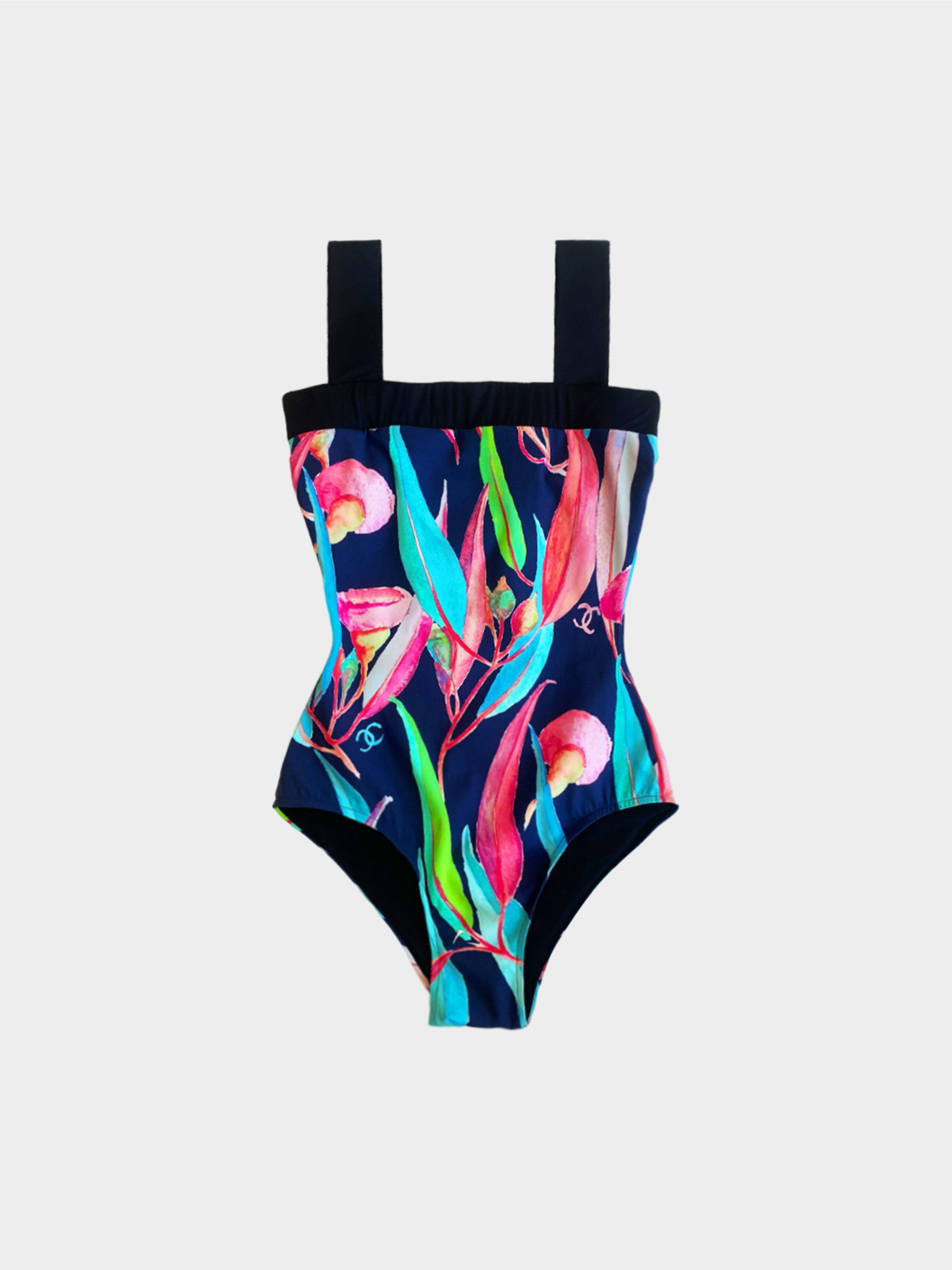 Chanel 2020 Tropical Floral One Piece Swimsuit