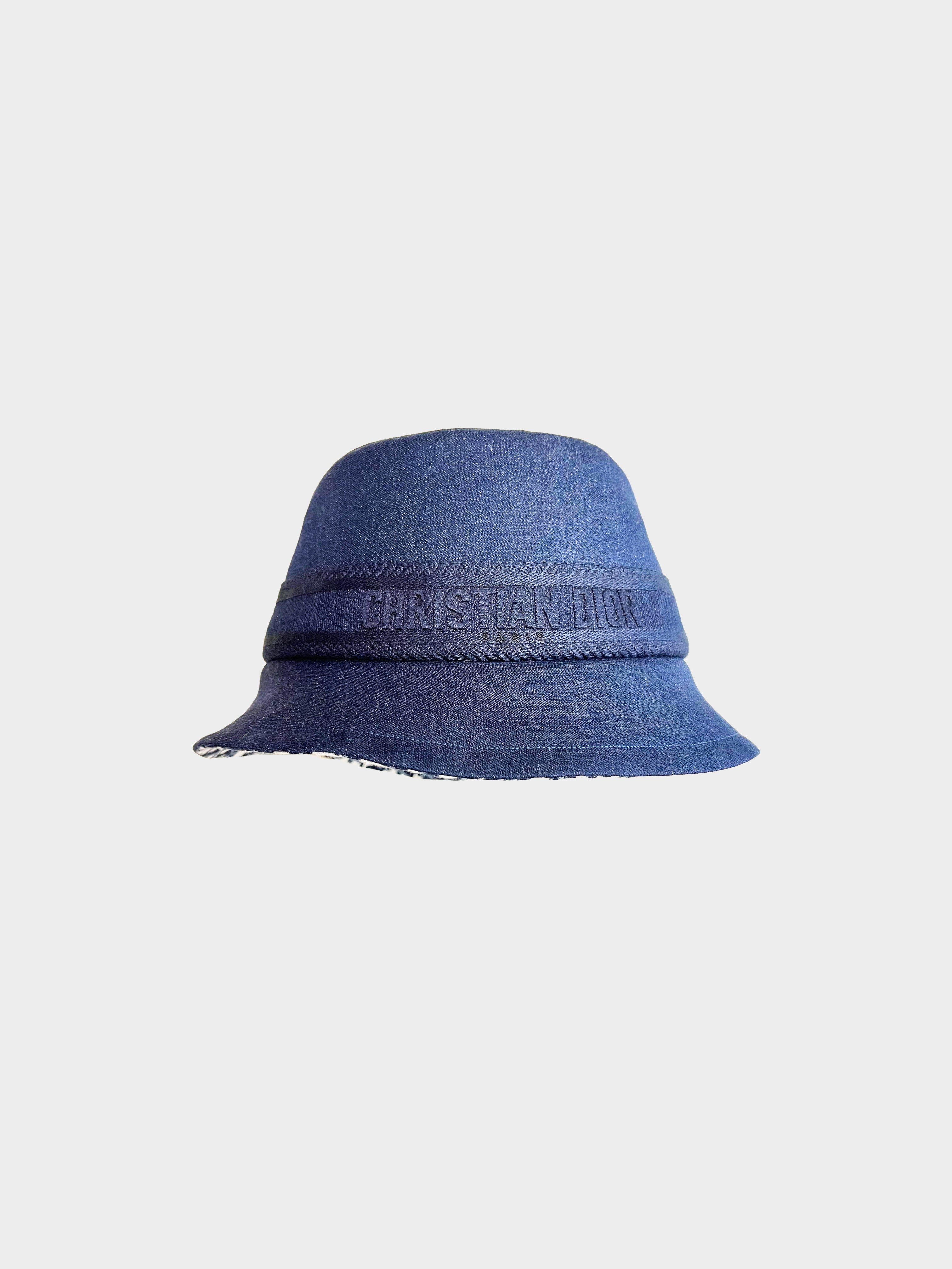Christian Dior 2010s Navy Blue Small Brim Bucket Hat