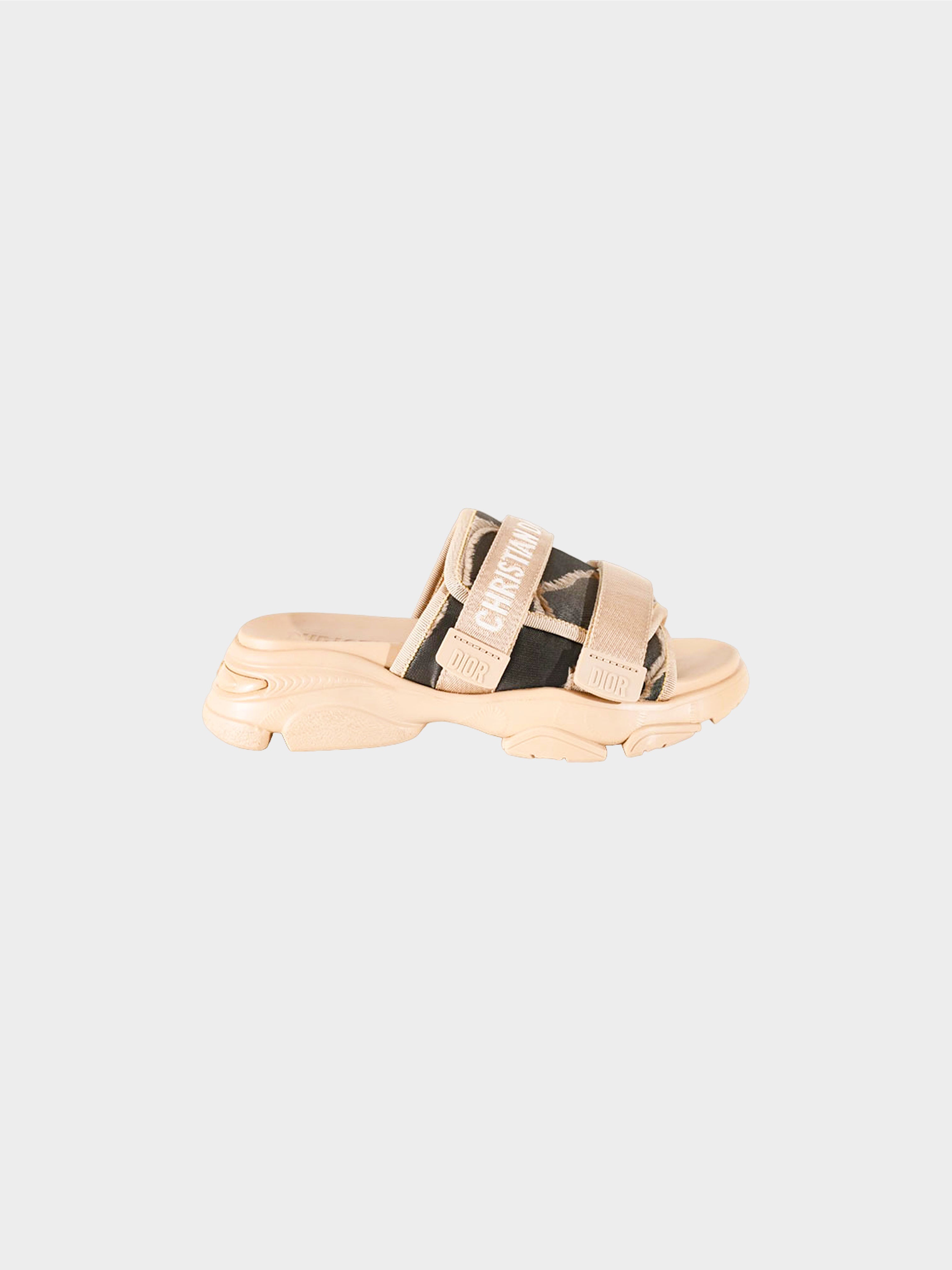 Christian Dior SS 2021 Beige D-Wander Slide Sandals