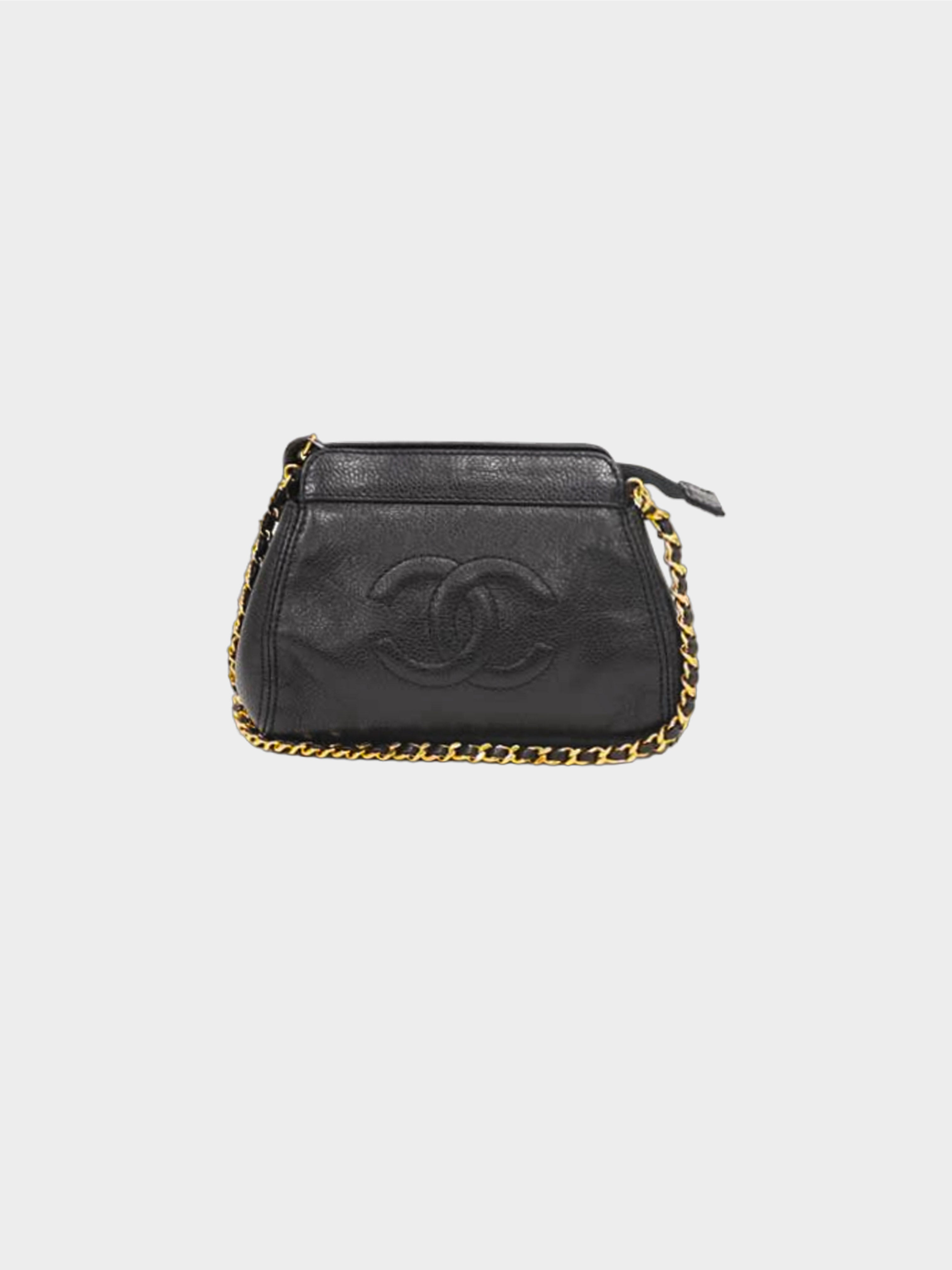 Chanel 1998-1999 COCO Caviar Skin Chain Shoulder Bag · INTO