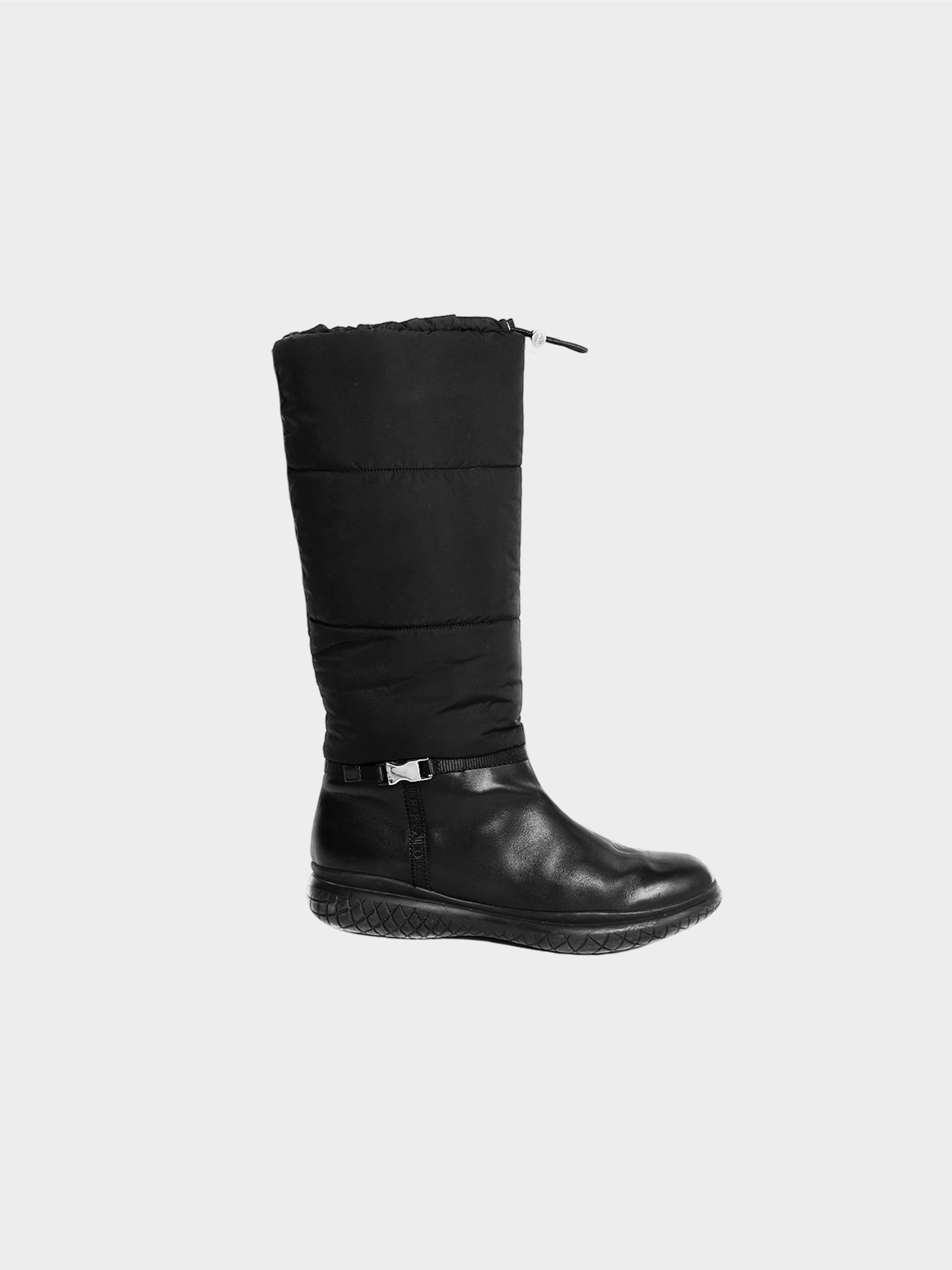 Prada FW 1999 Black Padded High Boots